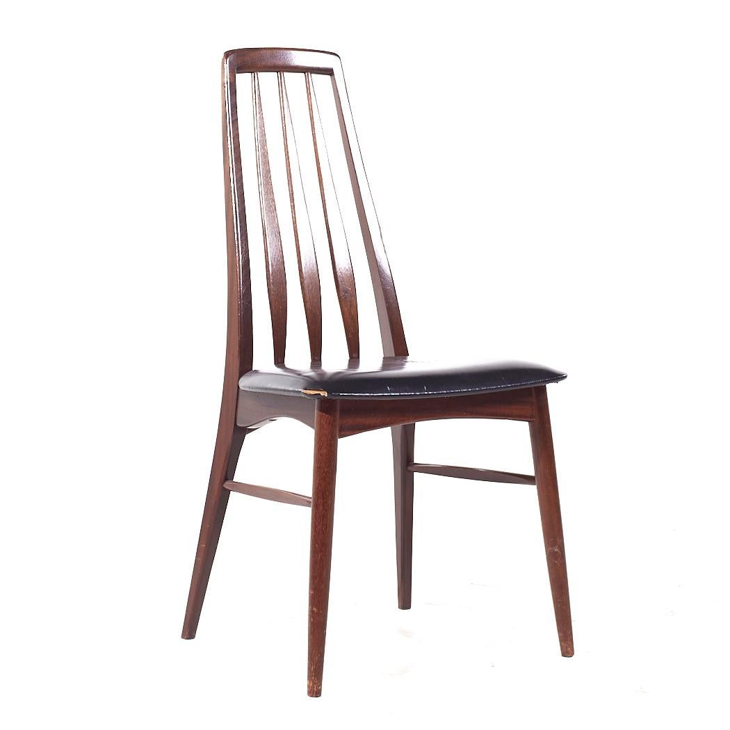 Niels Koefoed Eva Mid Century Danish Rosewood Dining Chairs - Set of 6 In Good Condition For Sale In Countryside, IL