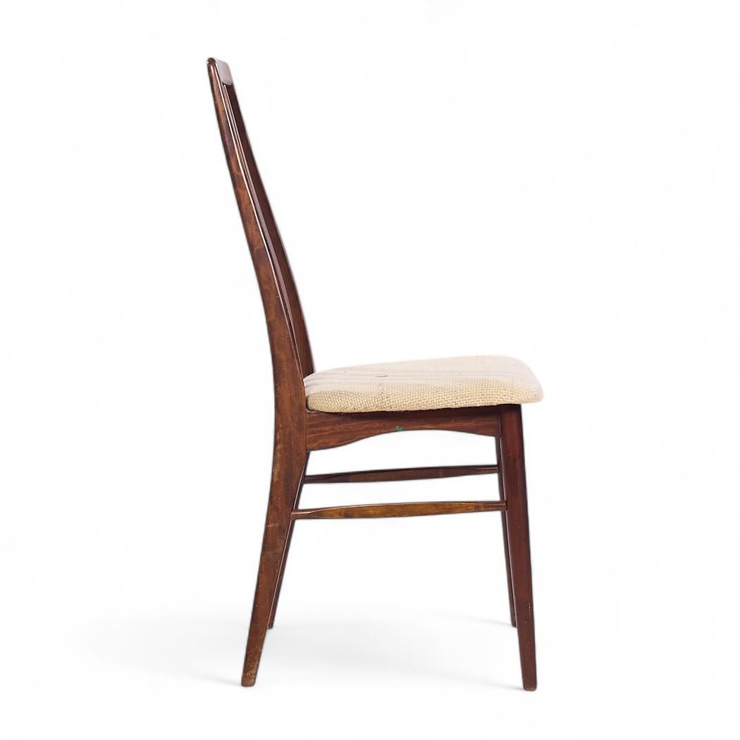 Danois Niels Koefoed Eva Mid Century Danish Rosewood Dining Chairs - Set of 6 en vente