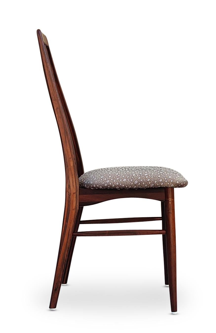 Mid-Century Modern Niels Koefoed Eva Mid-Century Danish Rosewood Dining Chairs, Set of 6 For Sale
