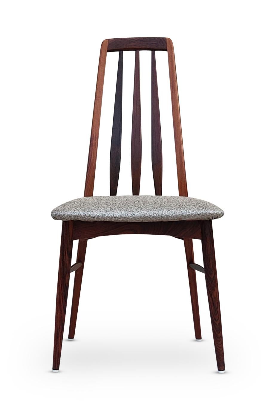 Mid-20th Century Niels Koefoed Eva Mid-Century Danish Rosewood Dining Chairs, Set of 6 For Sale