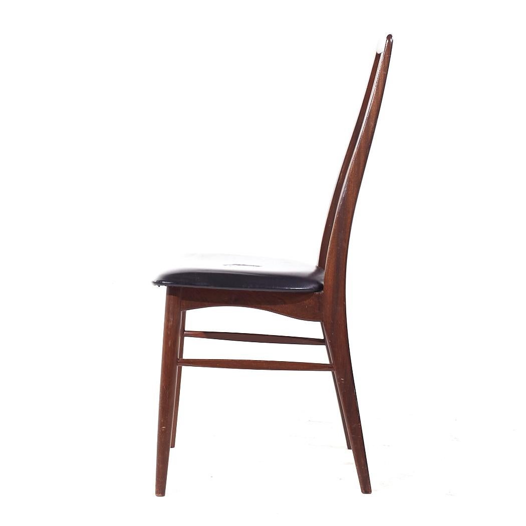 Niels Koefoed Eva Mid Century Danish Rosewood Dining Chairs - Set of 6 For Sale 3
