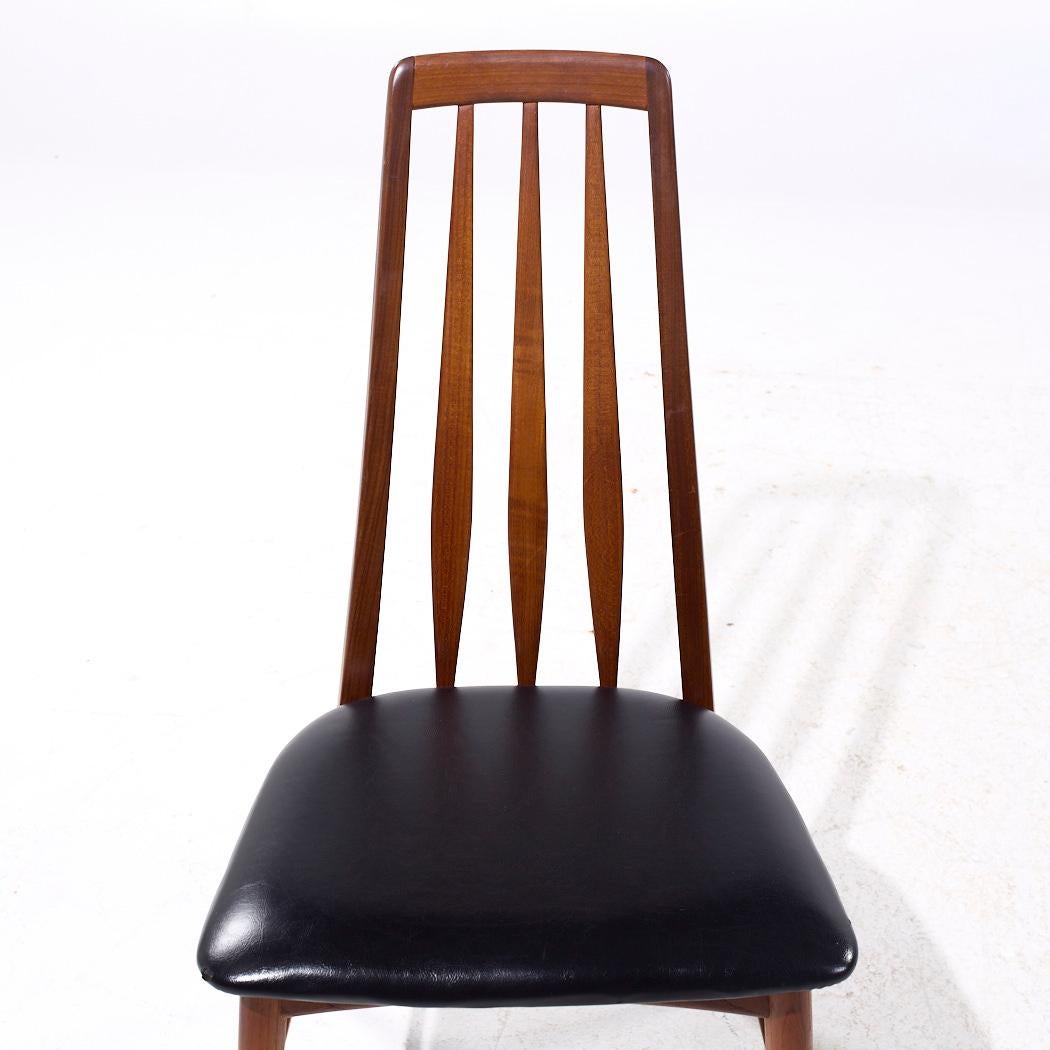 Niels Koefoed Eva Mid Century Danish Teak Dining Chairs - Set of 6 For Sale 4