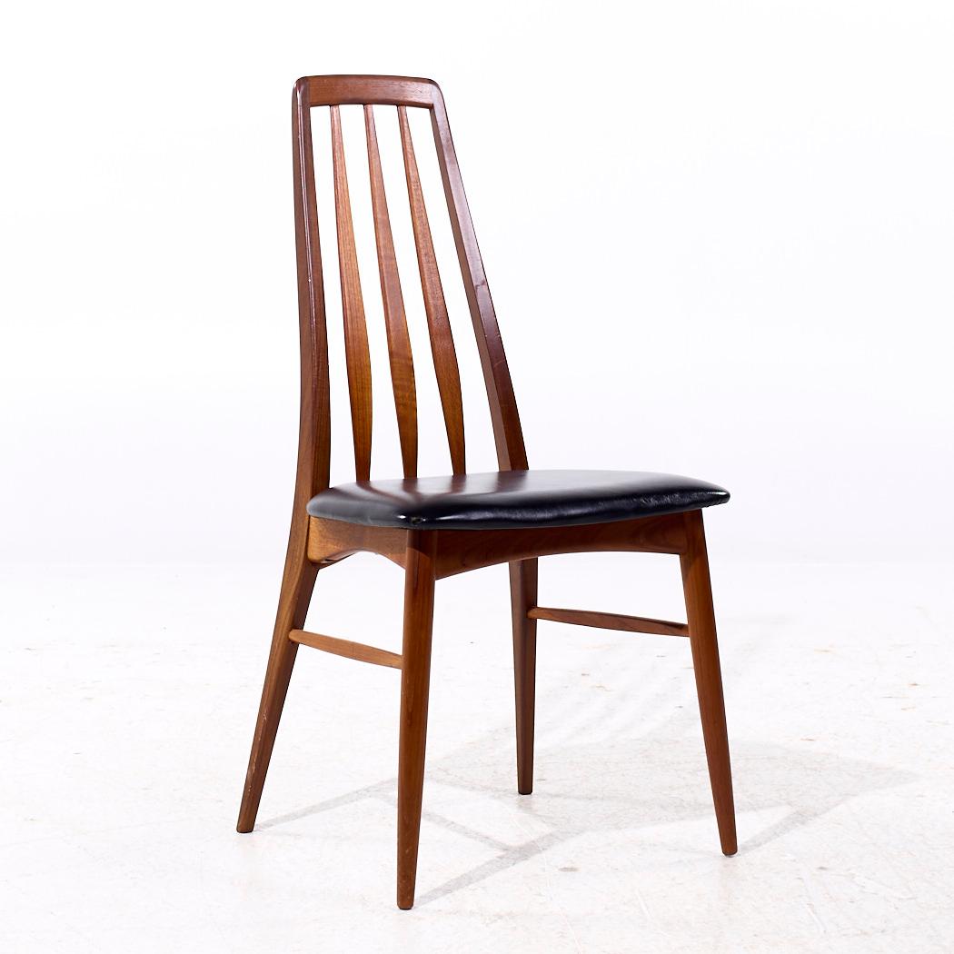 Niels Koefoed Eva Mid Century Danish Teak Dining Chairs - Set of 6 In Good Condition For Sale In Countryside, IL