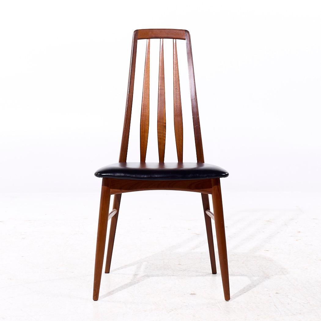 Late 20th Century Niels Koefoed Eva Mid Century Danish Teak Dining Chairs - Set of 6 For Sale
