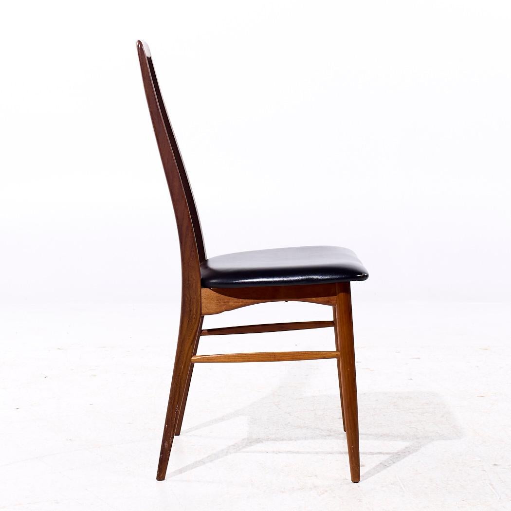 Niels Koefoed Eva Mid Century Danish Teak Dining Chairs - Set of 6 For Sale 3