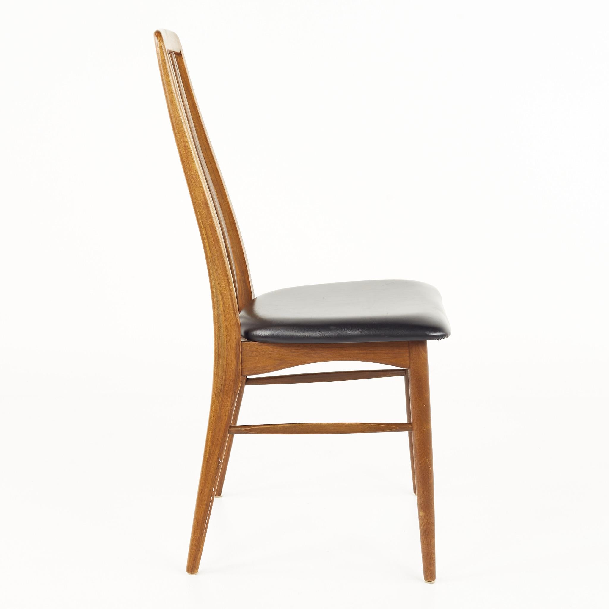 Niels Koefoed Eva Mid Century Teak Dining Chairs, Set of 8  2