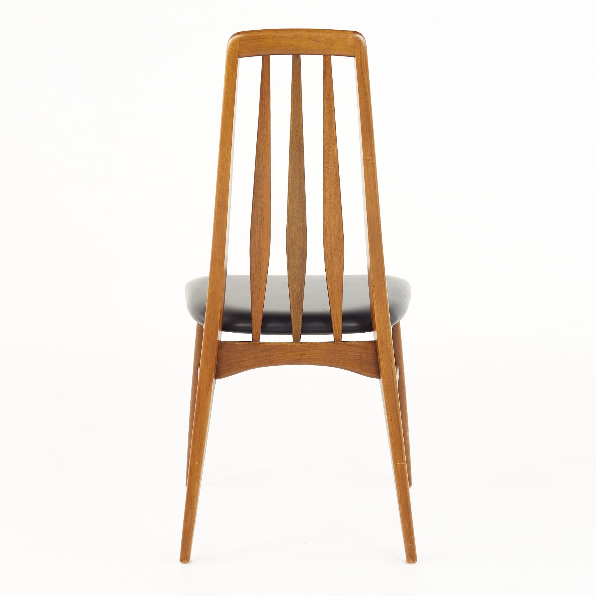 Niels Koefoed Eva Mid Century Teak Dining Chairs, Set of 8  3