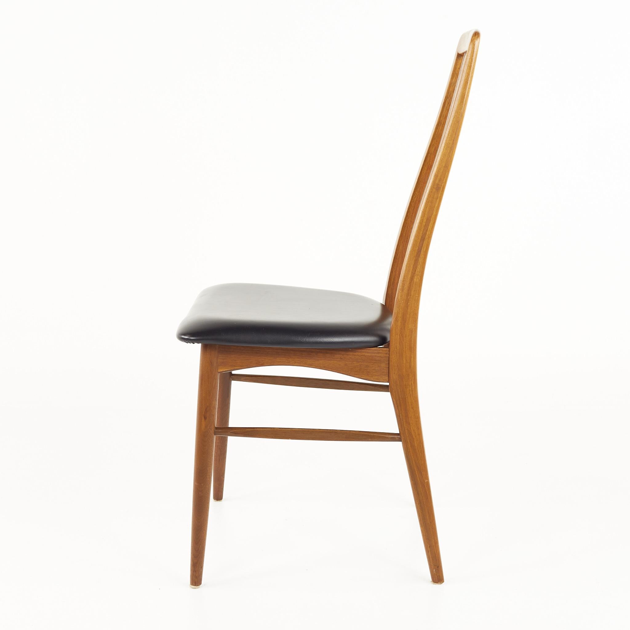 Niels Koefoed Eva Mid Century Teak Dining Chairs, Set of 8  4
