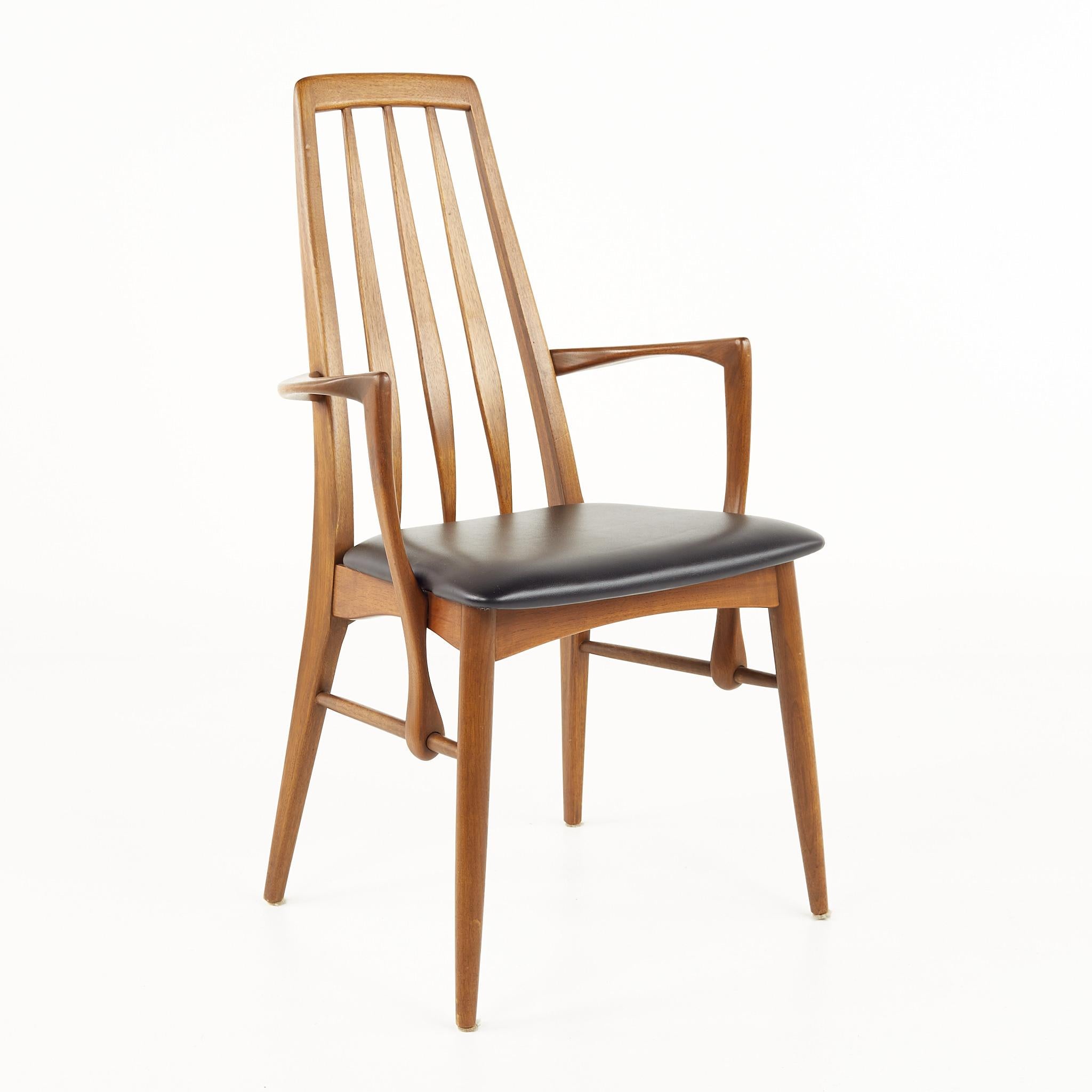 Niels Koefoed Eva Mid Century Teak Dining Chairs, Set of 8  5