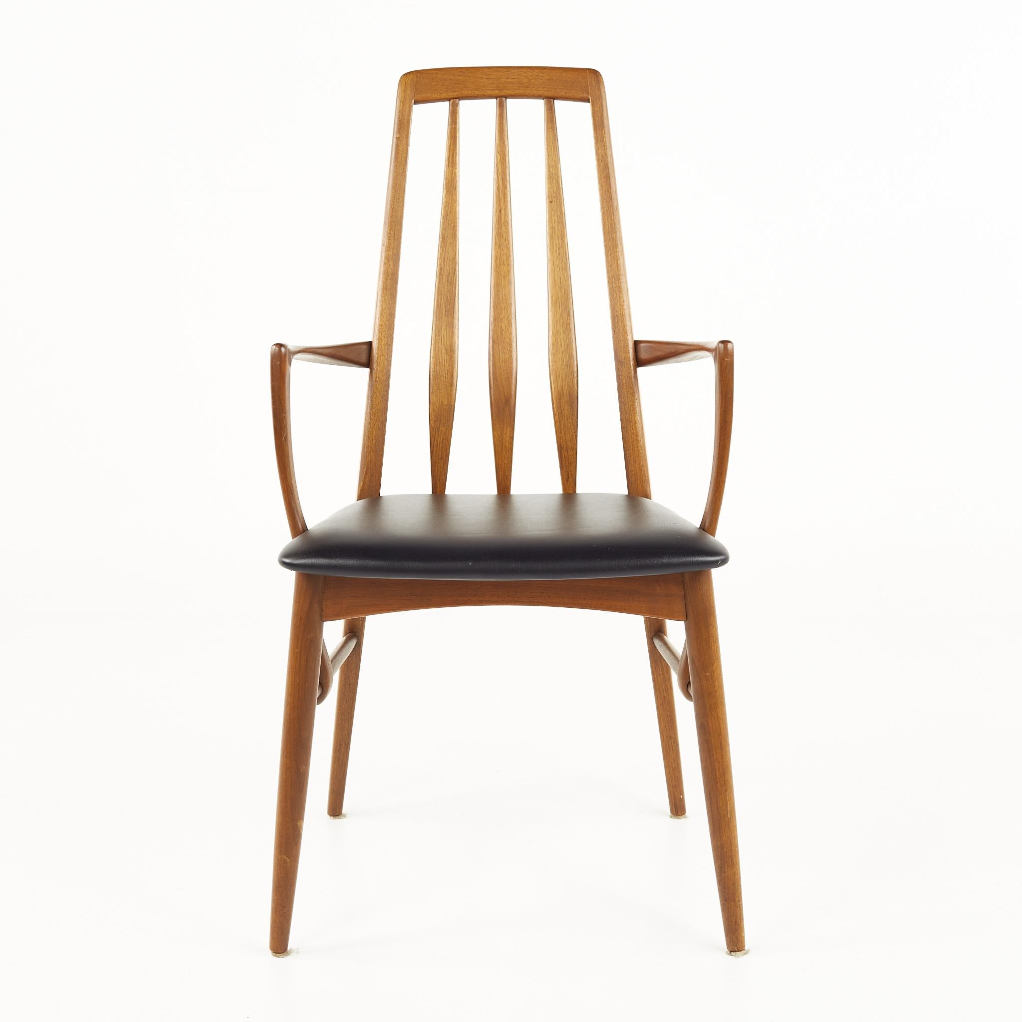 Niels Koefoed Eva Mid Century Teak Dining Chairs, Set of 8  6