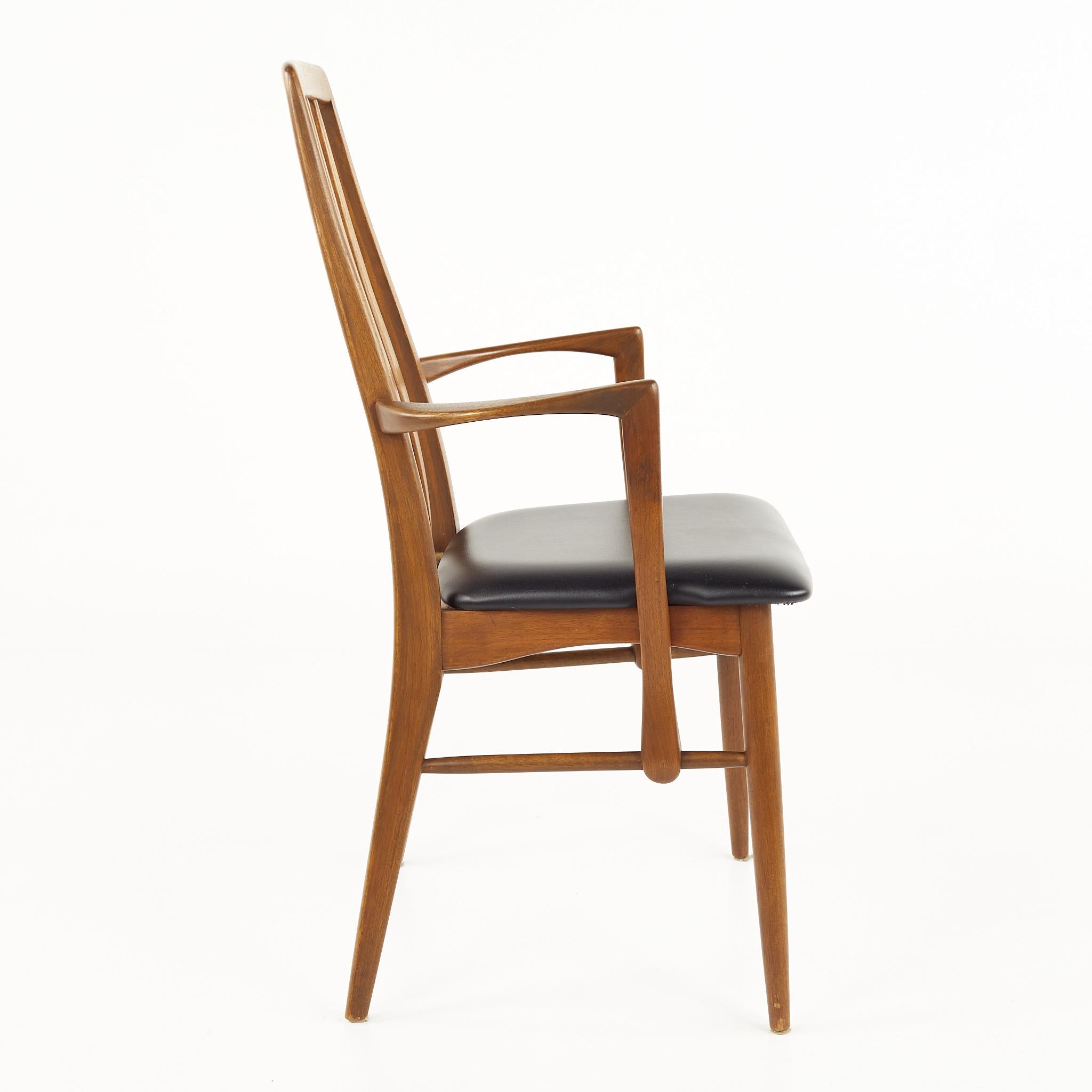 Niels Koefoed Eva Mid Century Teak Dining Chairs, Set of 8  8