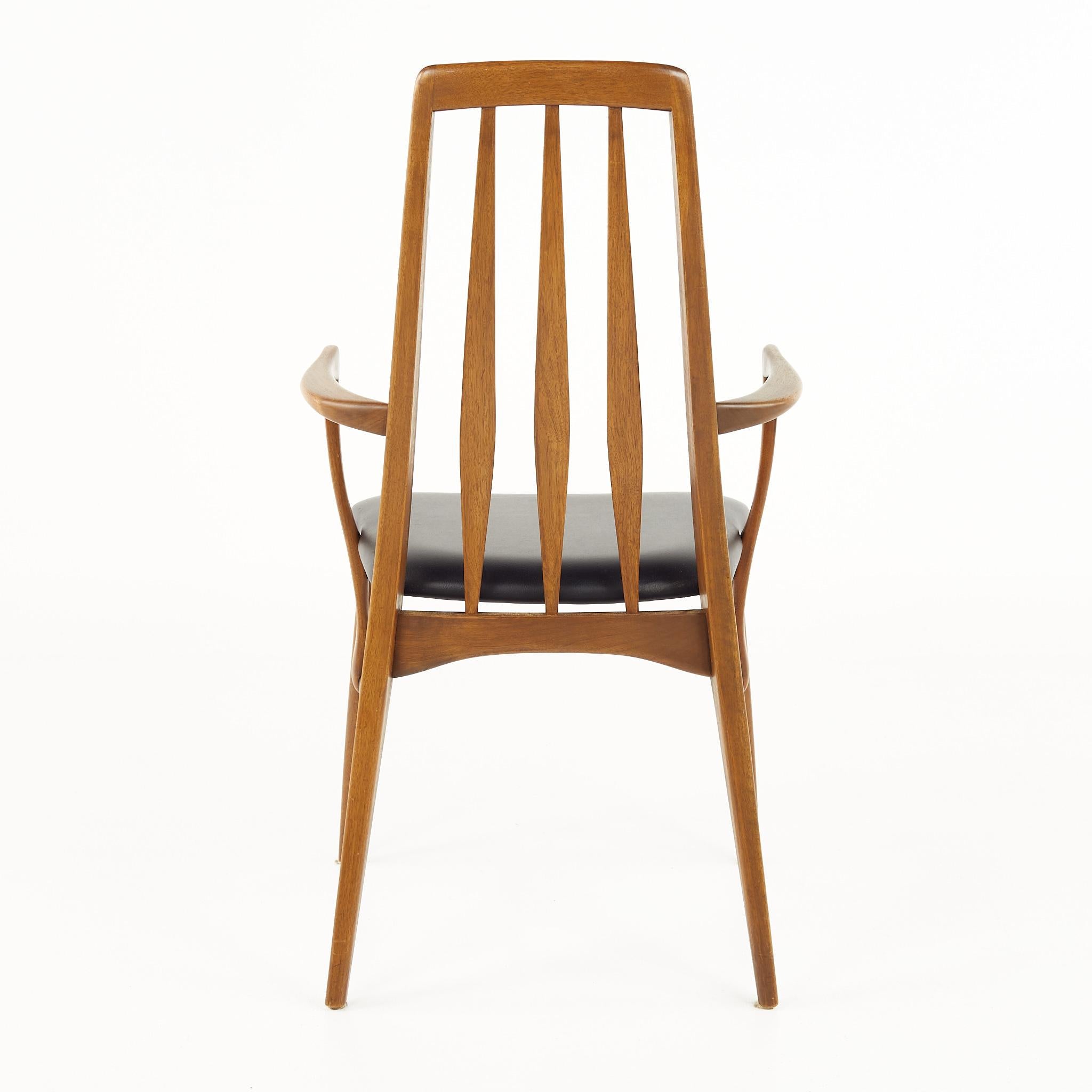 Niels Koefoed Eva Mid Century Teak Dining Chairs, Set of 8  9