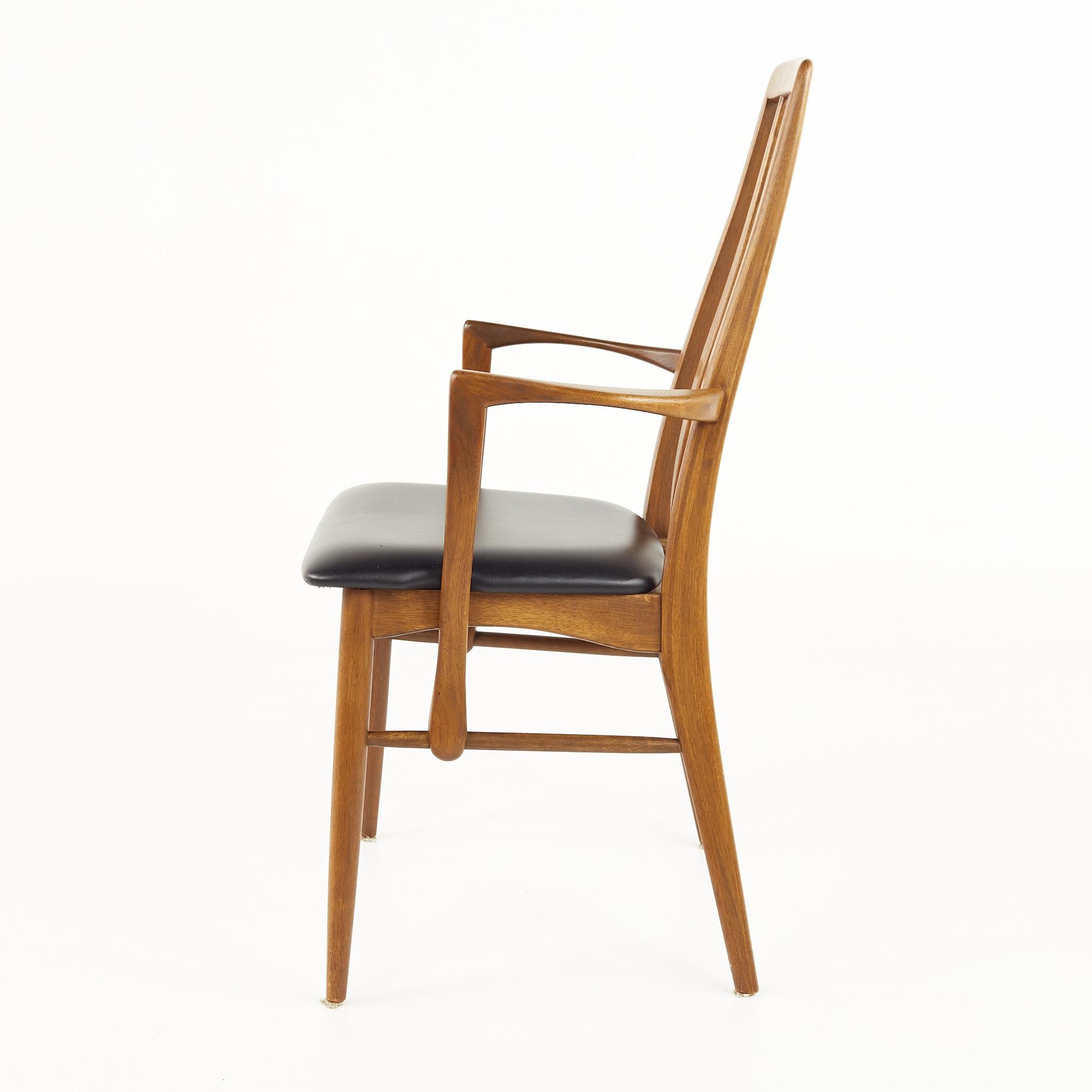 Niels Koefoed Eva Mid Century Teak Dining Chairs, Set of 8  10
