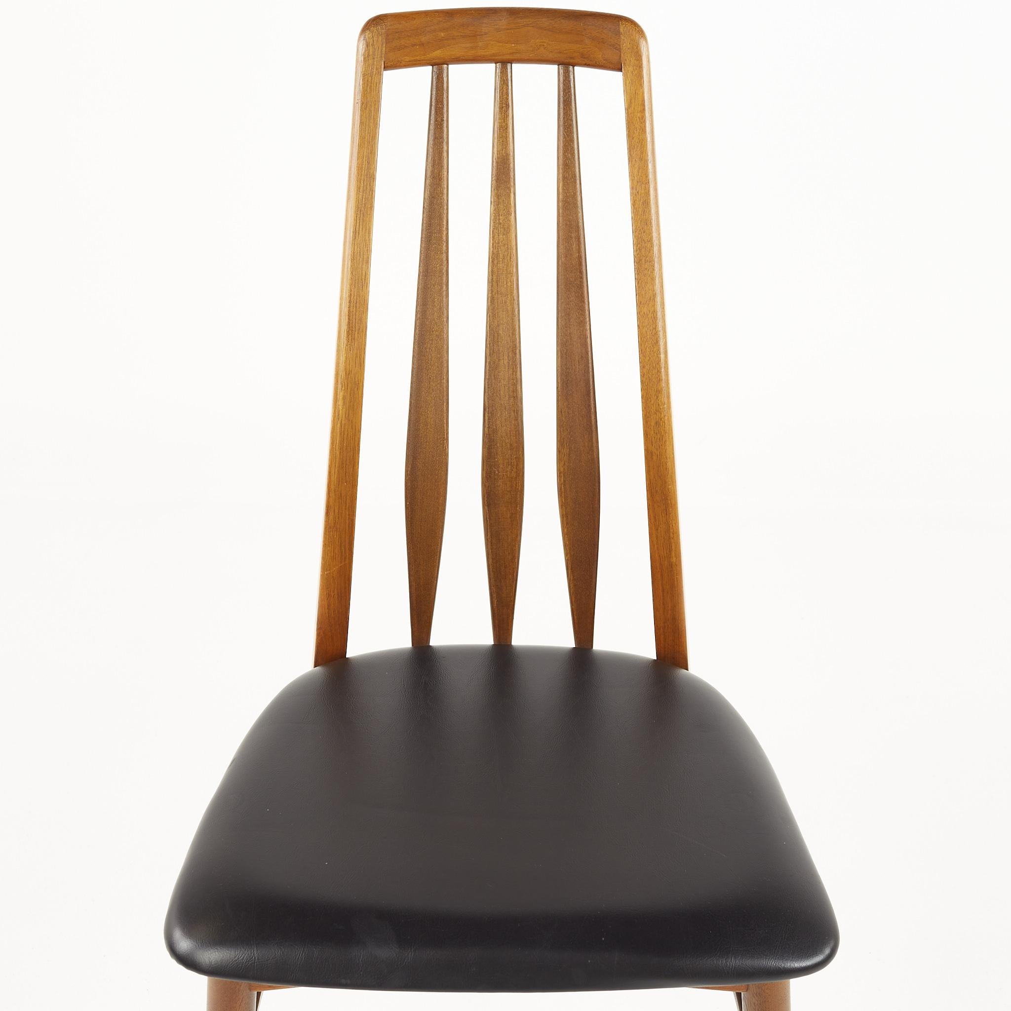 Niels Koefoed Eva Mid Century Teak Dining Chairs, Set of 8  11