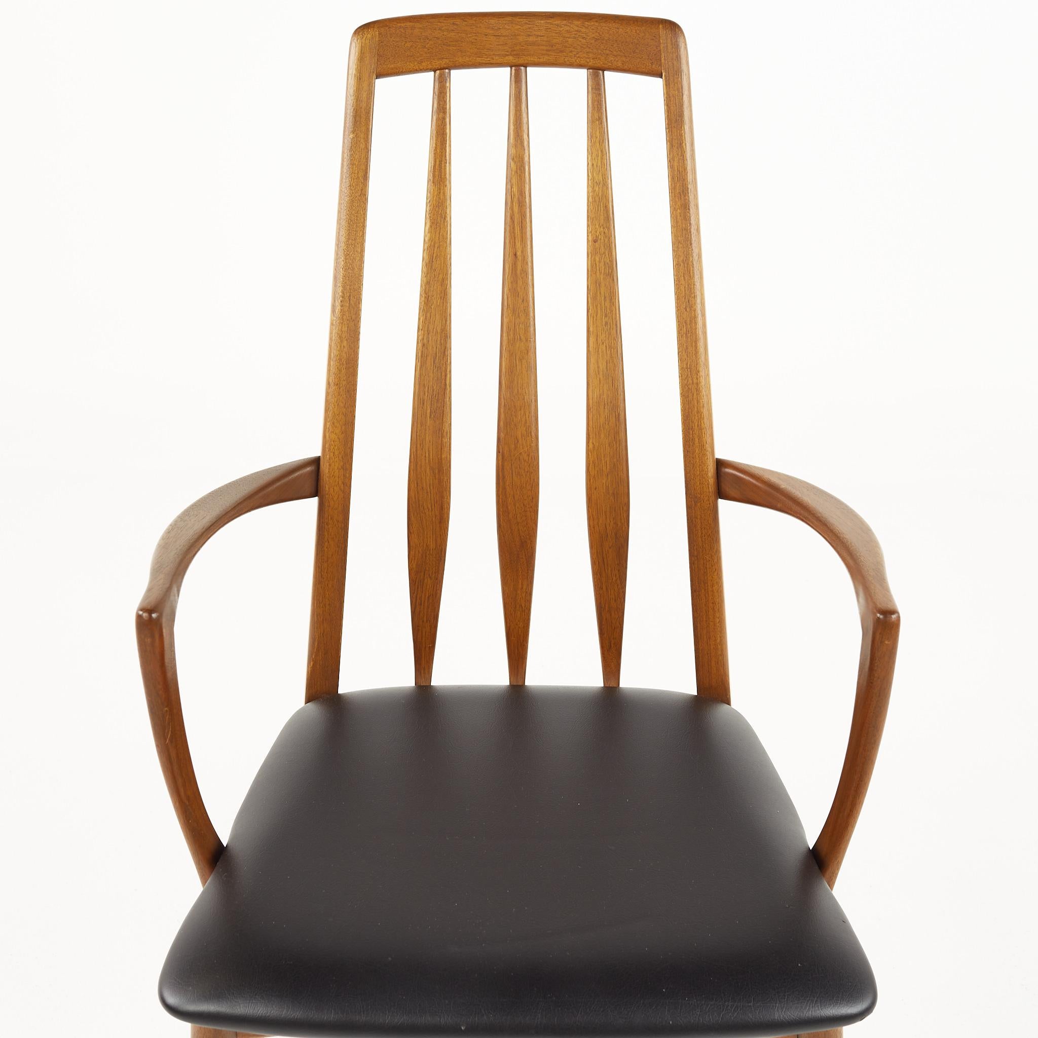 Niels Koefoed Eva Mid Century Teak Dining Chairs, Set of 8  12