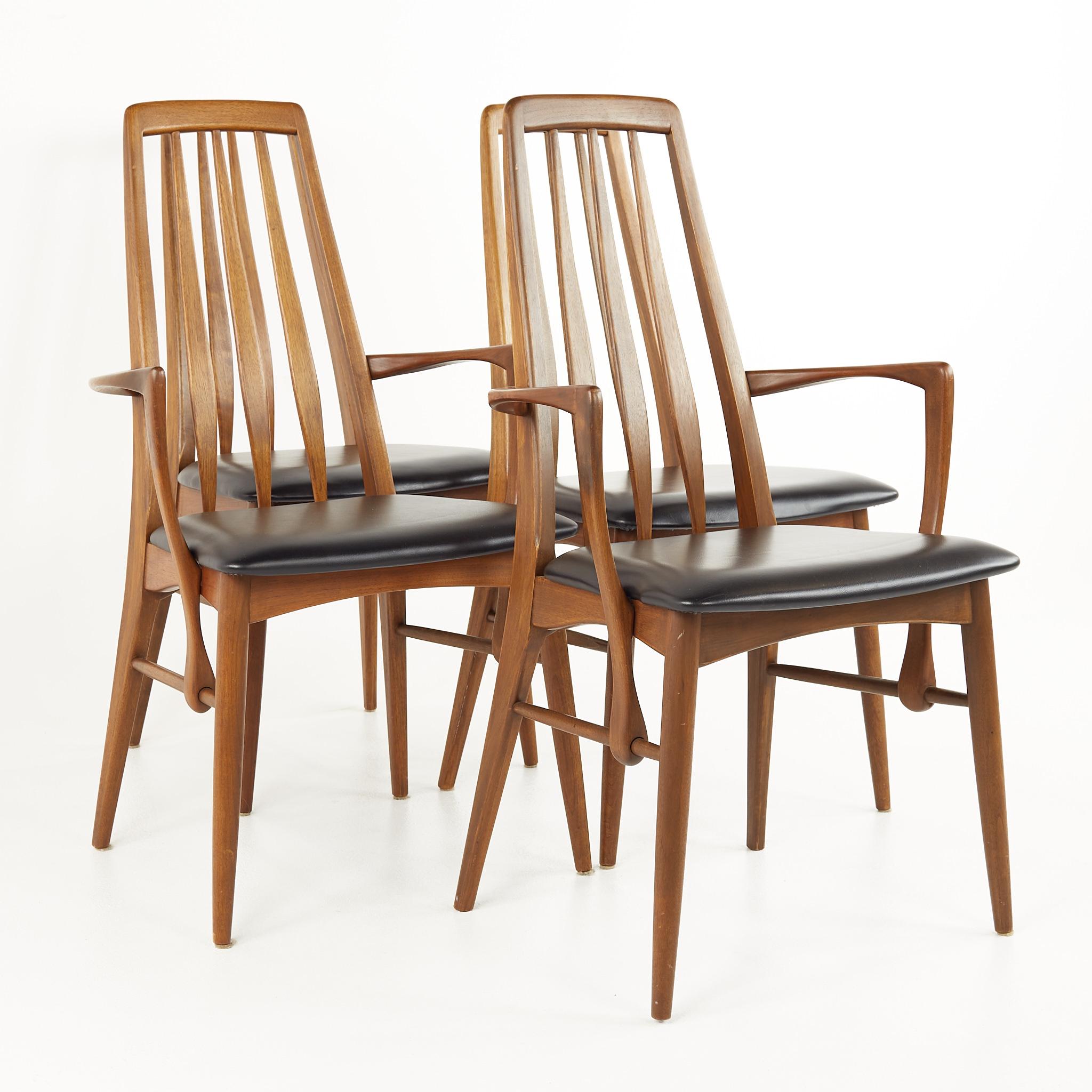Mid-Century Modern Niels Koefoed Eva Mid Century Teak Dining Chairs, Set of 8 