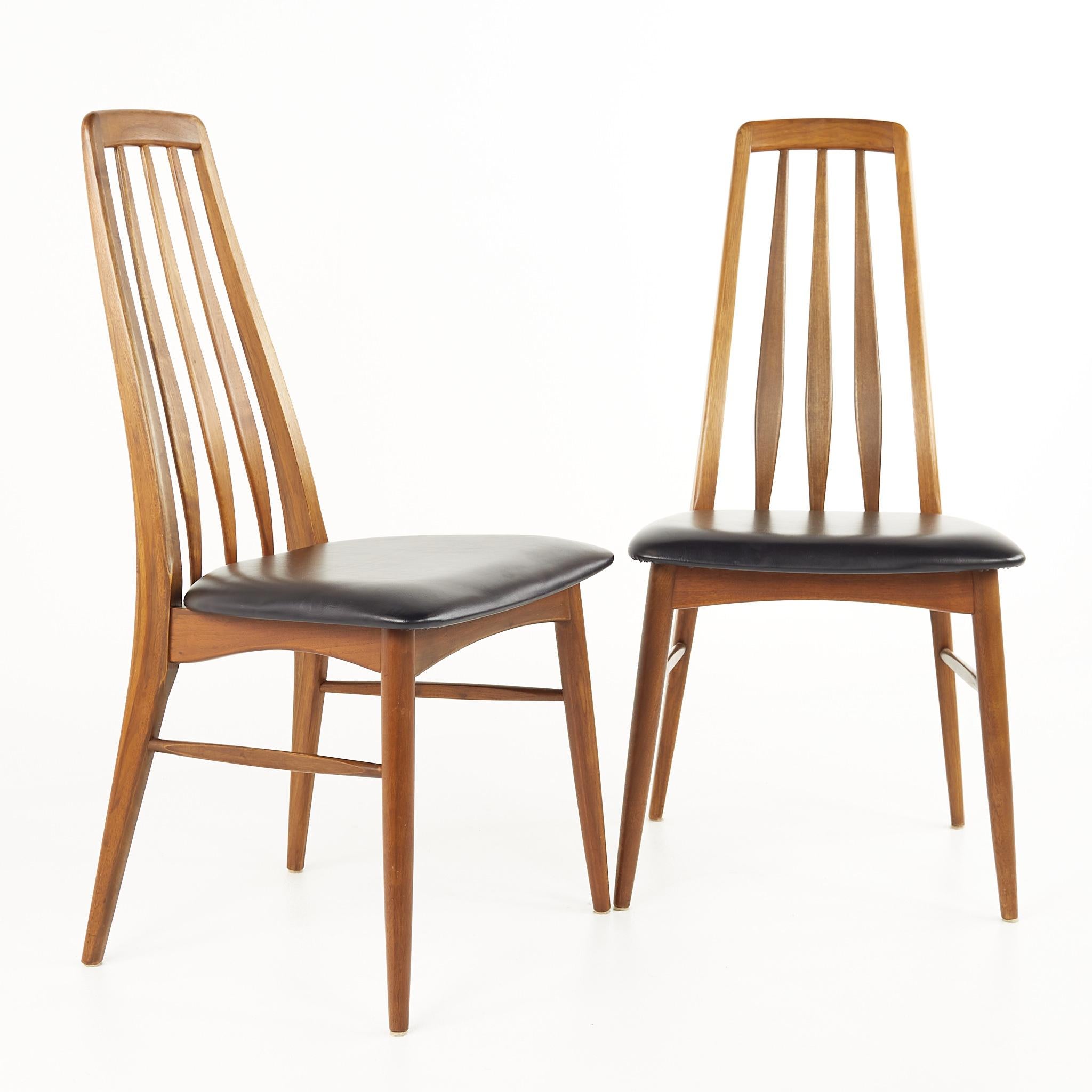 Late 20th Century Niels Koefoed Eva Mid Century Teak Dining Chairs, Set of 8 