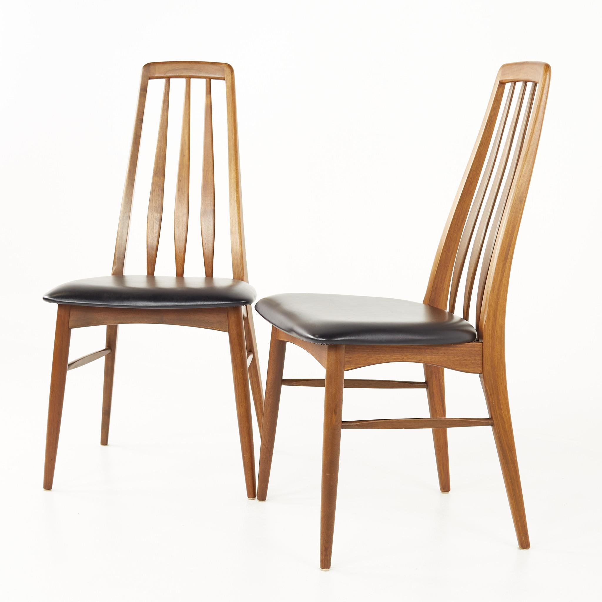 Niels Koefoed Eva Mid Century Teak Dining Chairs, Set of 8  1