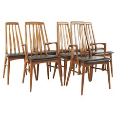 Niels Koefoed Eva Mid Century Teak Dining Chairs, Set of 8 