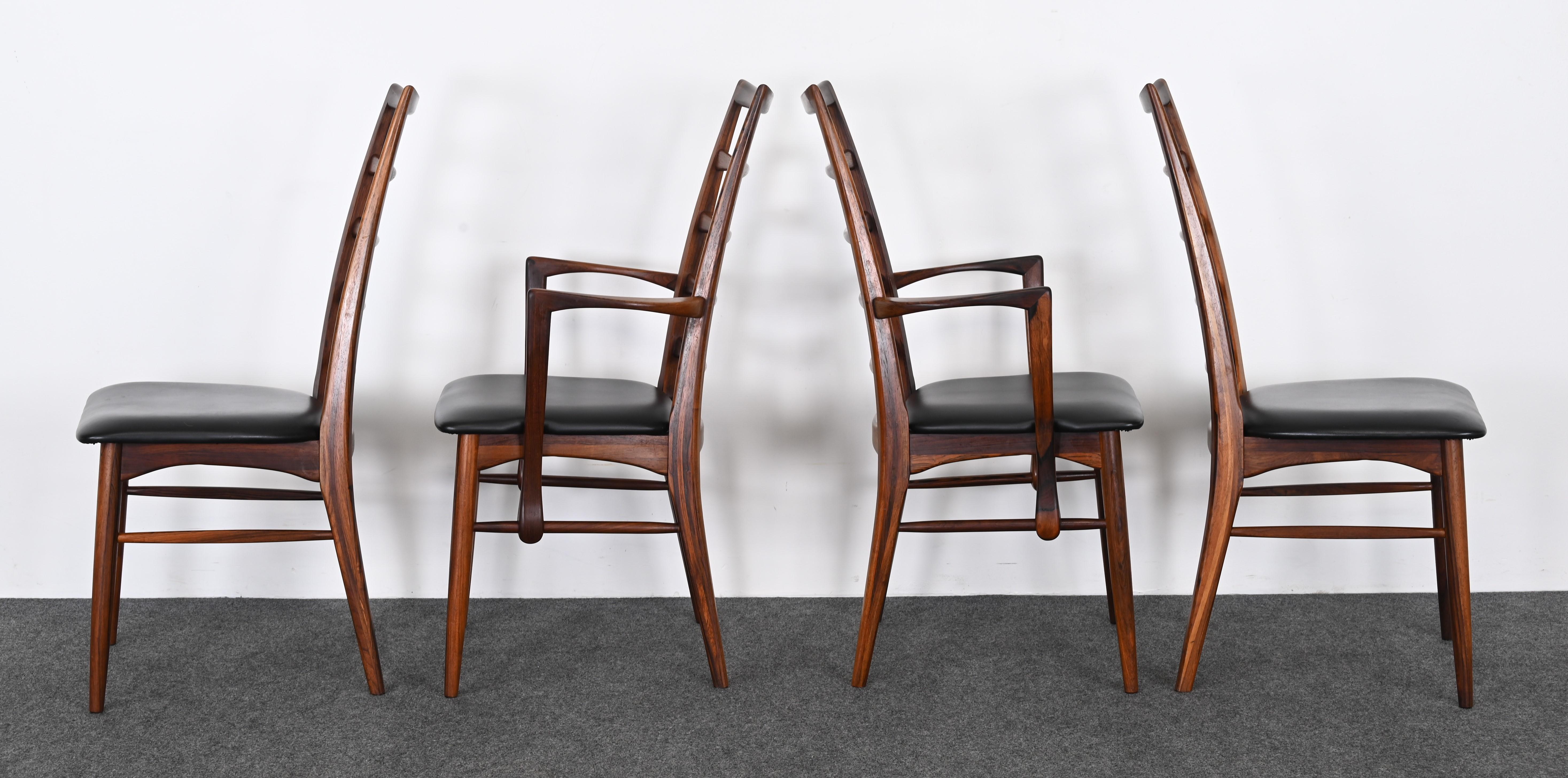 Niels Koefoed for Koefoed Hornslet, Set of Eight Rosewood 