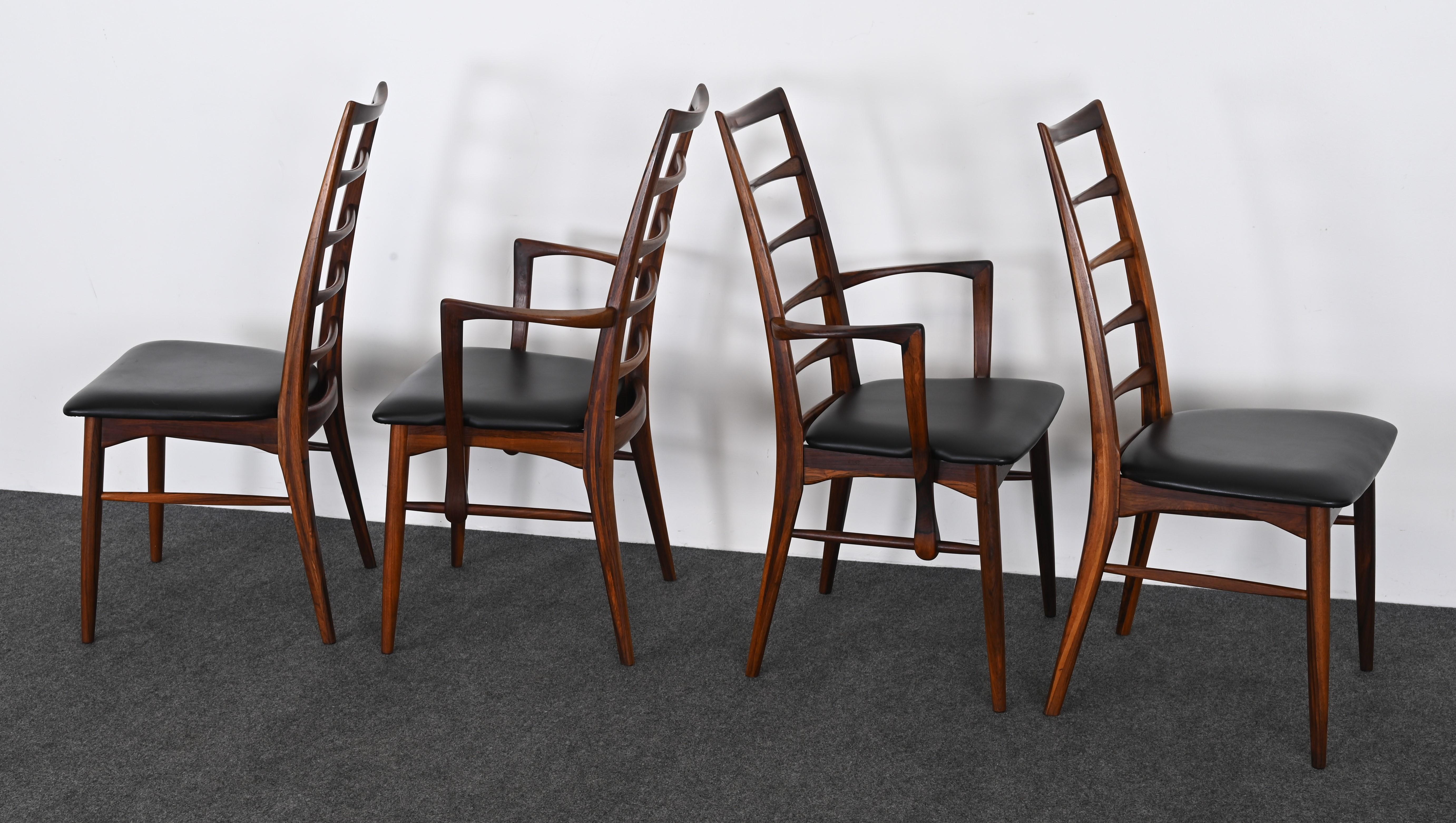 Niels Koefoed for Koefoed Hornslet, Set of Eight Rosewood 