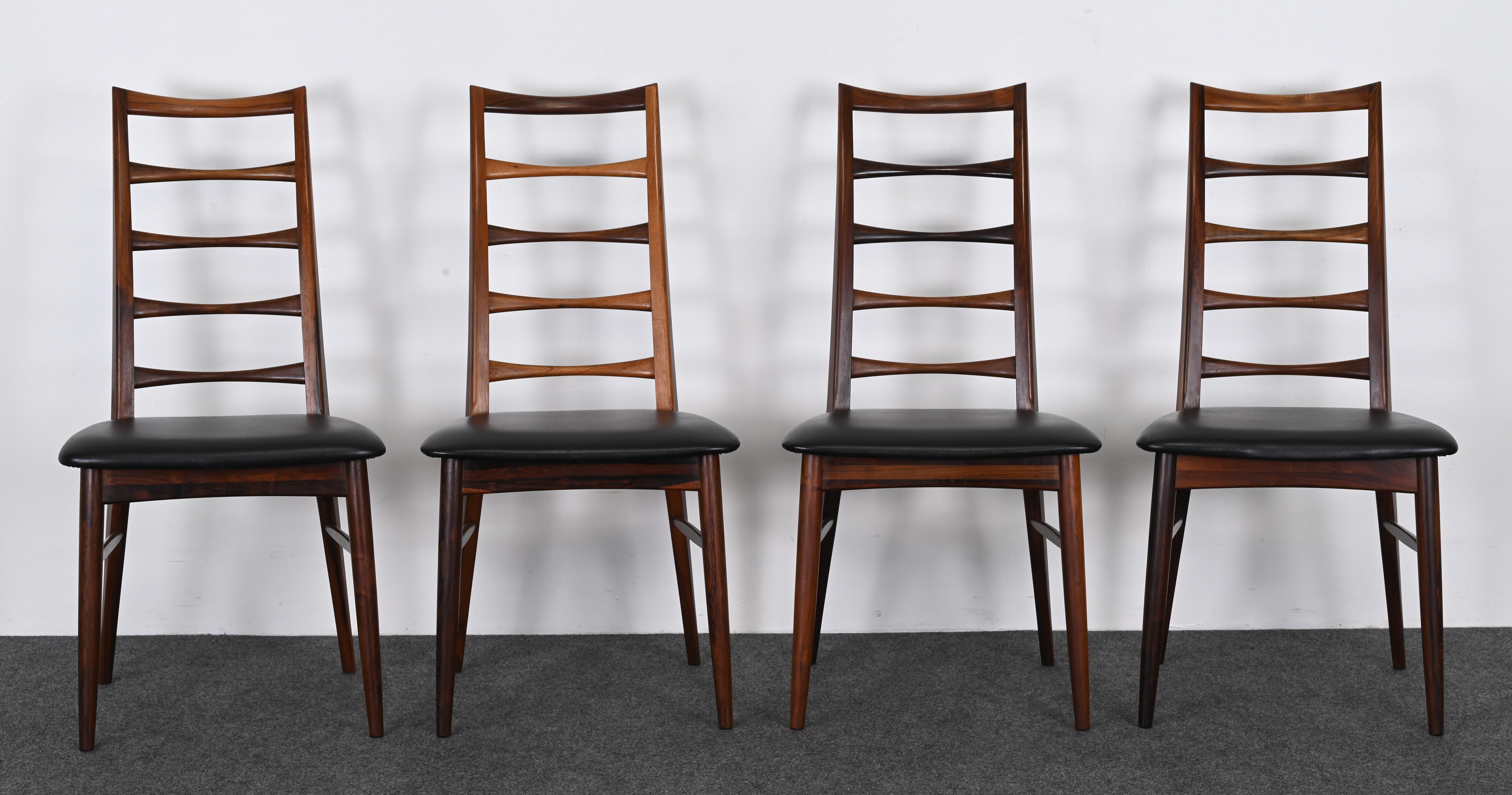 Mid-20th Century Niels Koefoed for Koefoed Hornslet, Set of Eight Rosewood 