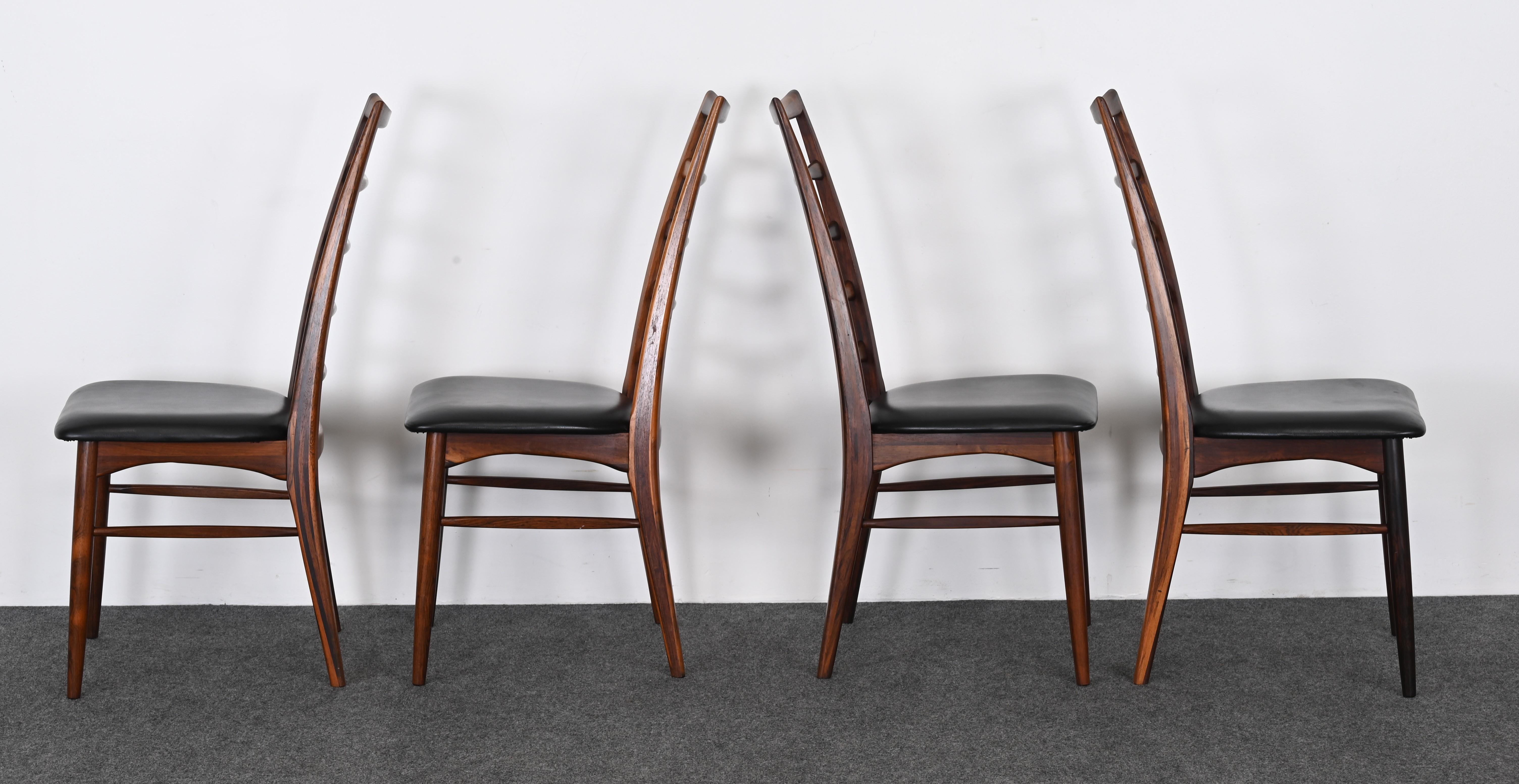 Niels Koefoed for Koefoed Hornslet, Set of Eight Rosewood 