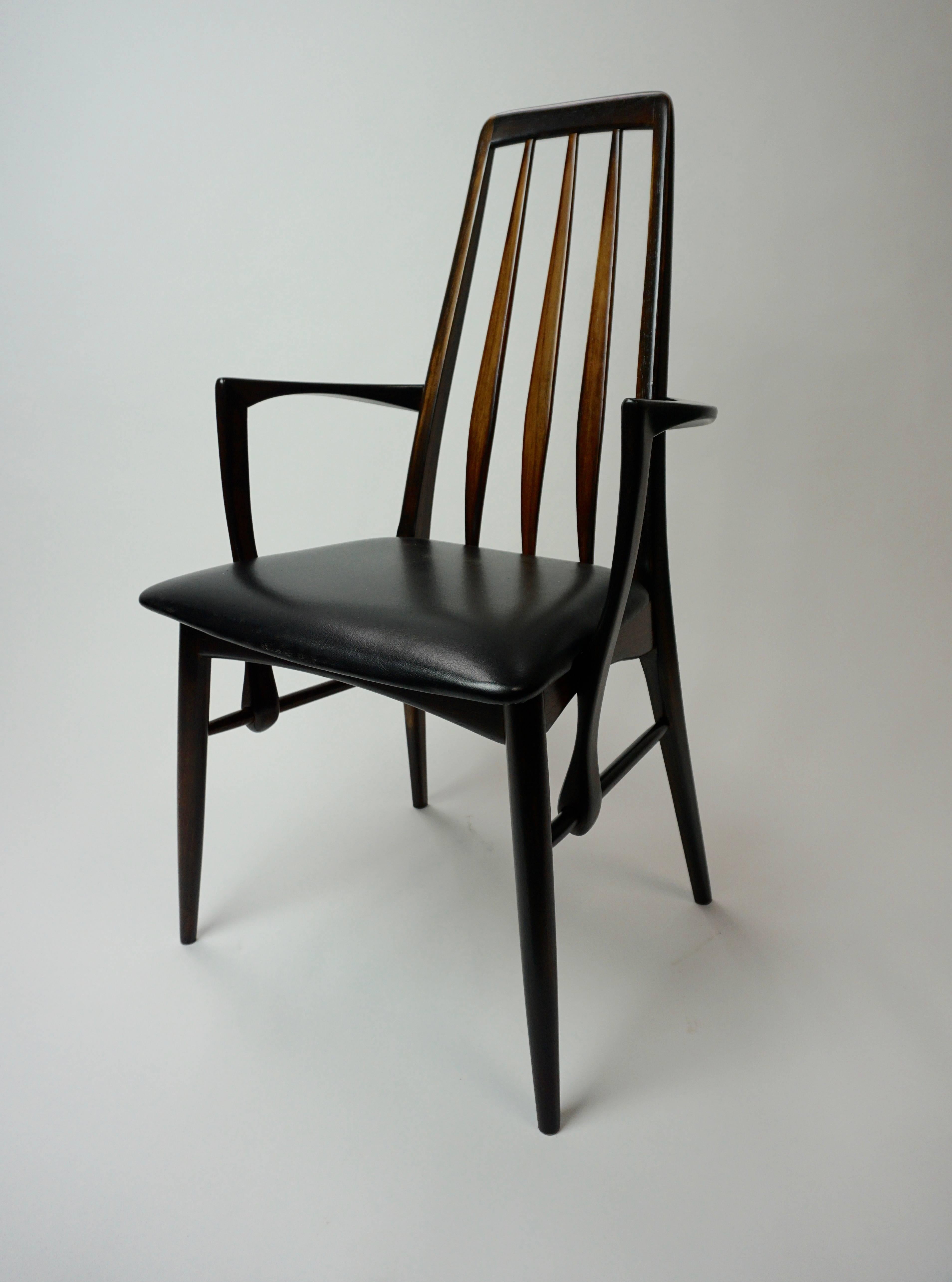 Scandinavian Modern Niels Koefoed for Koefoed Hornslet Set of Six Rosewood Chairs