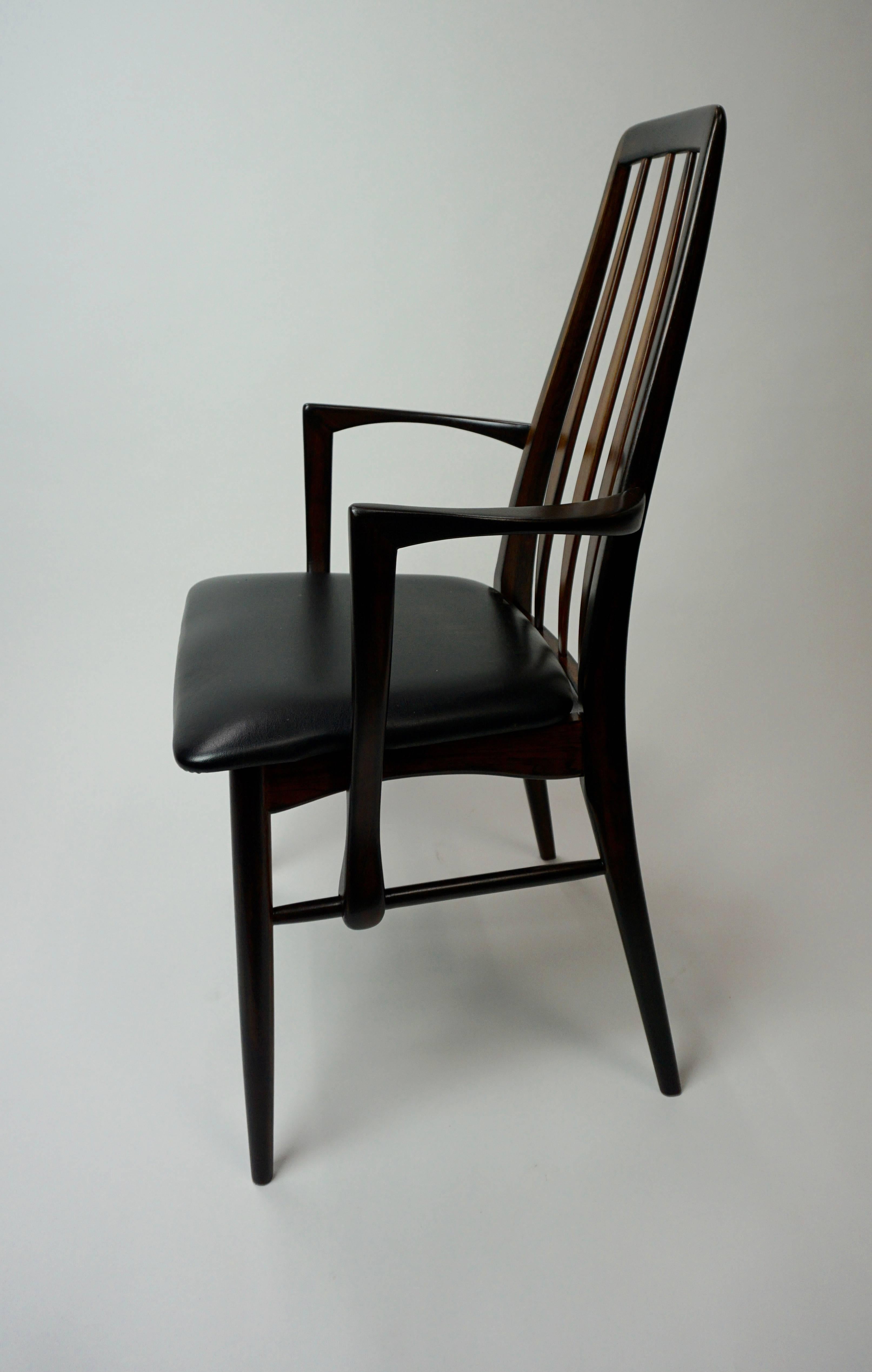 Danish Niels Koefoed for Koefoed Hornslet Set of Six Rosewood Chairs