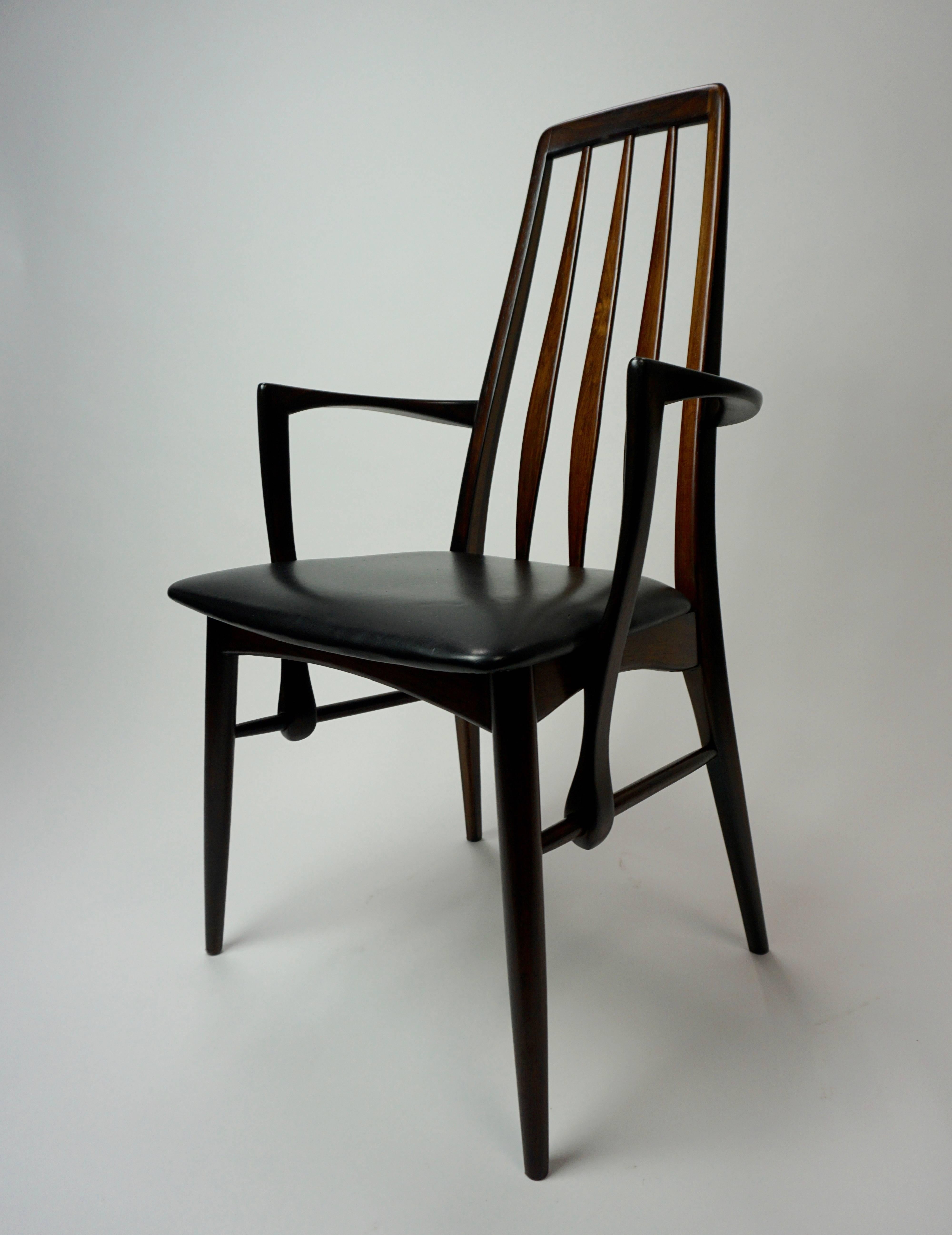 Niels Koefoed for Koefoed Hornslet Set of Six Rosewood Chairs In Good Condition In Hudson, NY