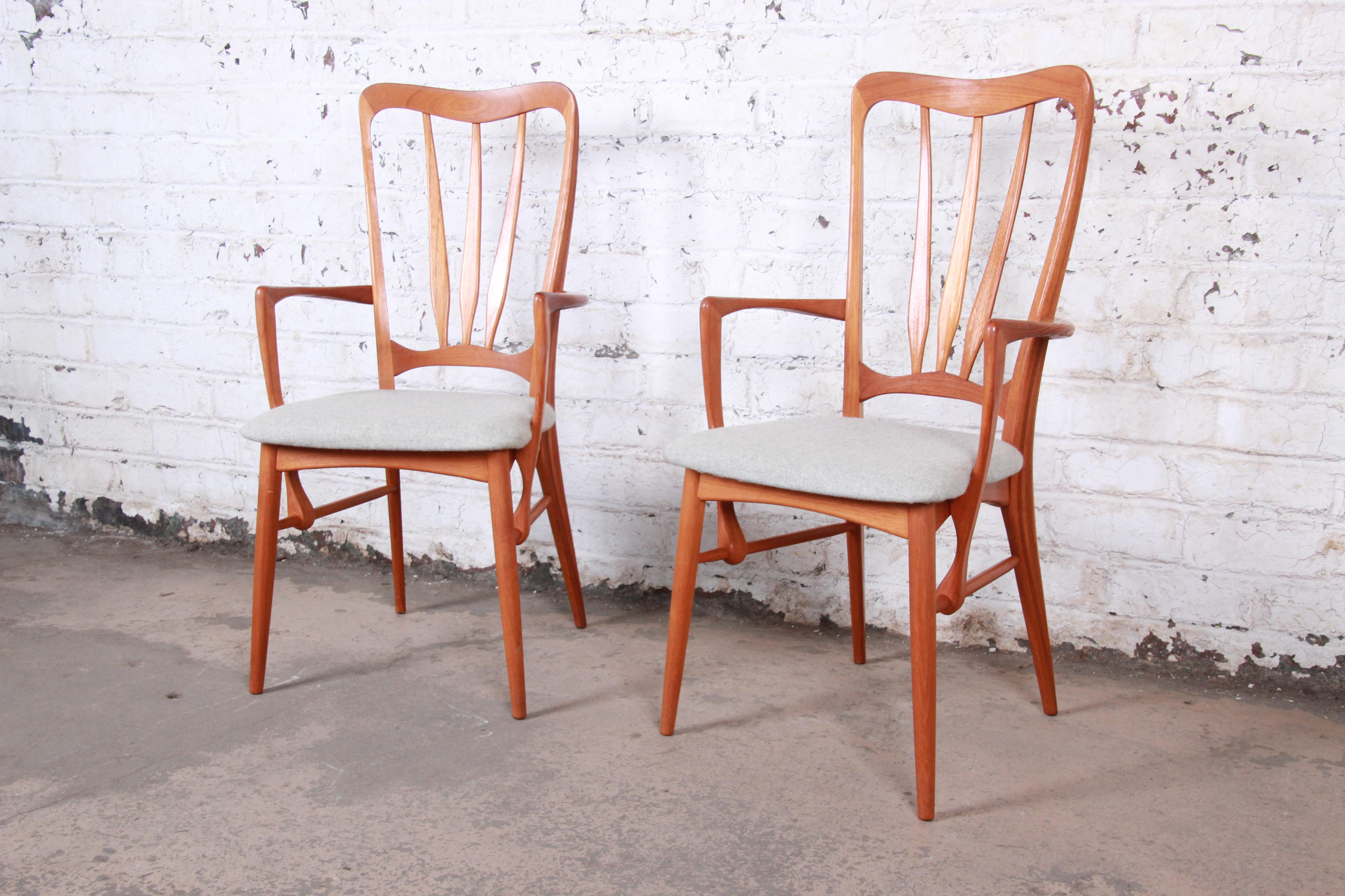 Niels Koefoed for Koefoeds Hornslet Danish Modern Teak Dining Chairs, Set of 8 4