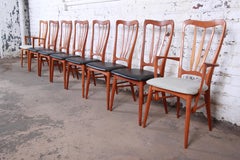 Niels Koefoed for Koefoeds Hornslet Danish Modern Teak Dining Chairs, Set of 8