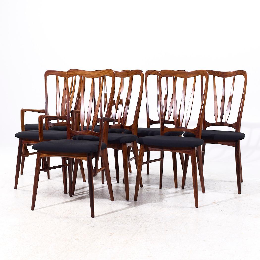 Mid-Century moderno Niels Koefoed per Koefoeds Hornslet Ingrid - Set di 8 sedie da pranzo danesi MCM in vendita