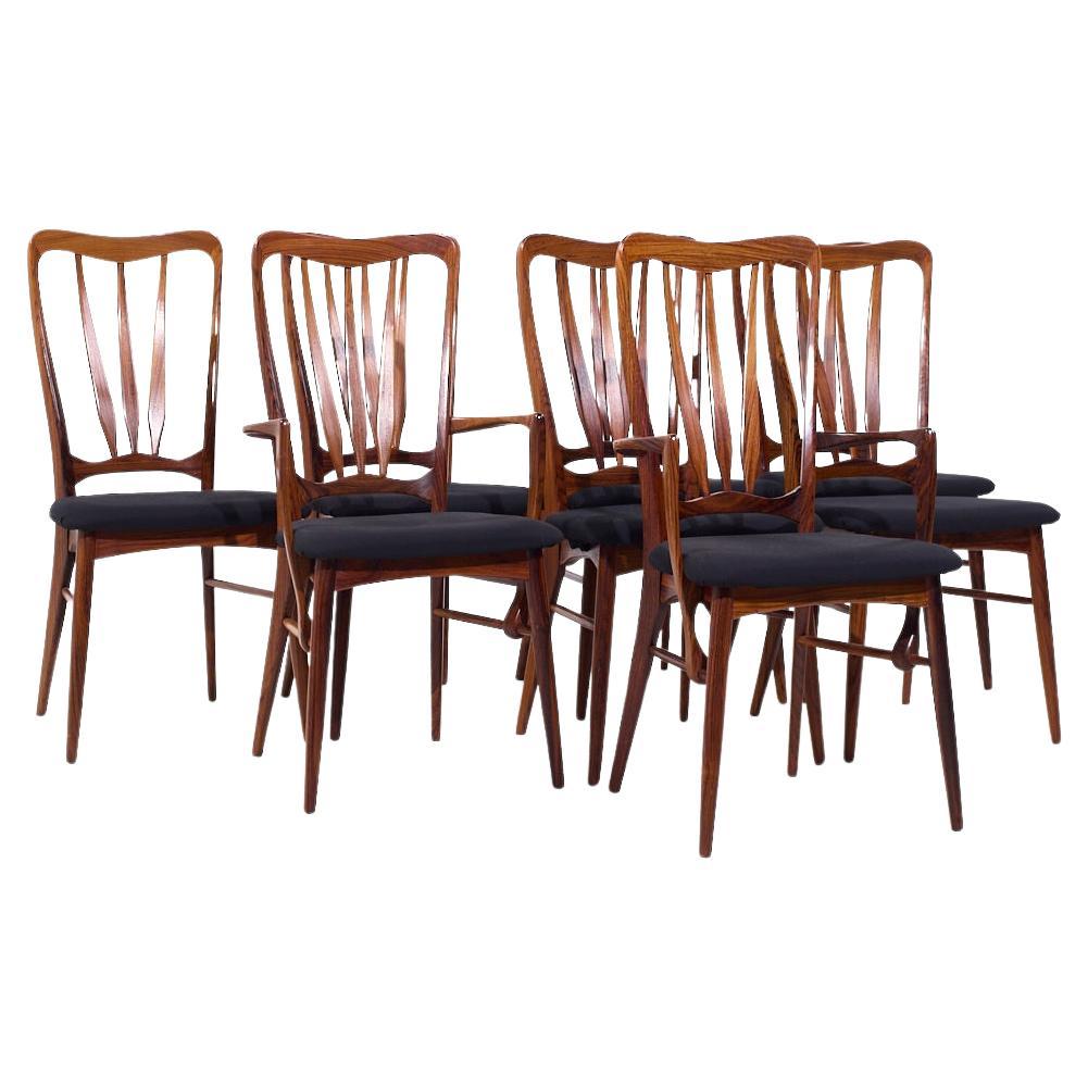 Niels Koefoed for Koefoeds Hornslet Ingrid MCM Danish Dining Chairs - Set of 8