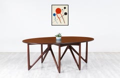 Table de salle à manger Gateleg en bois de rose de Niels Koefoed pour Koefoeds Møbelfabrik