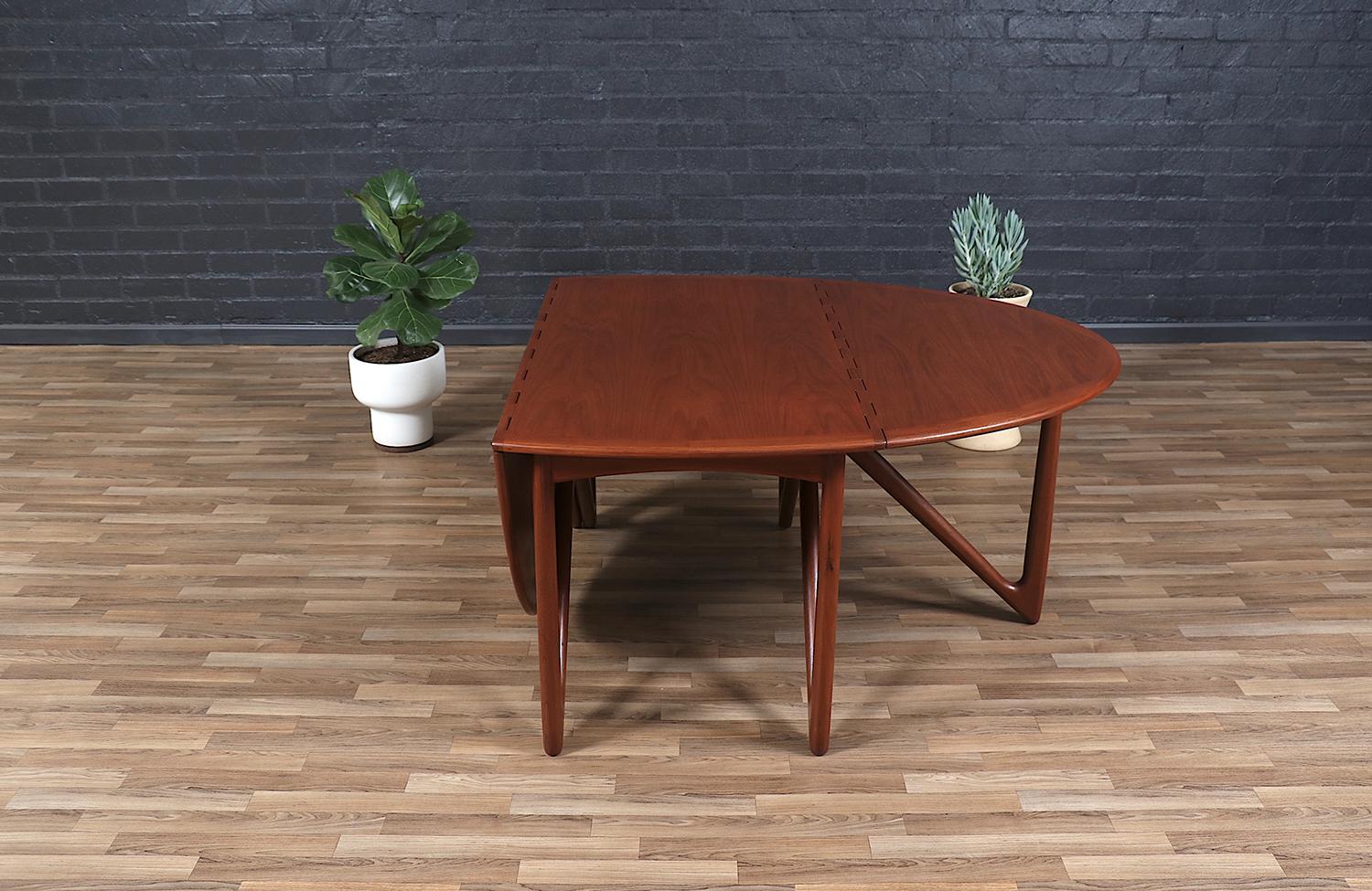Niels Koefoed Gateleg Teak Dining Table for Koefoeds Hornslet 1