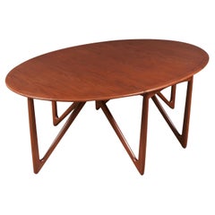 Niels Koefoed Gateleg Teak Dining Table for Koefoeds Hornslet