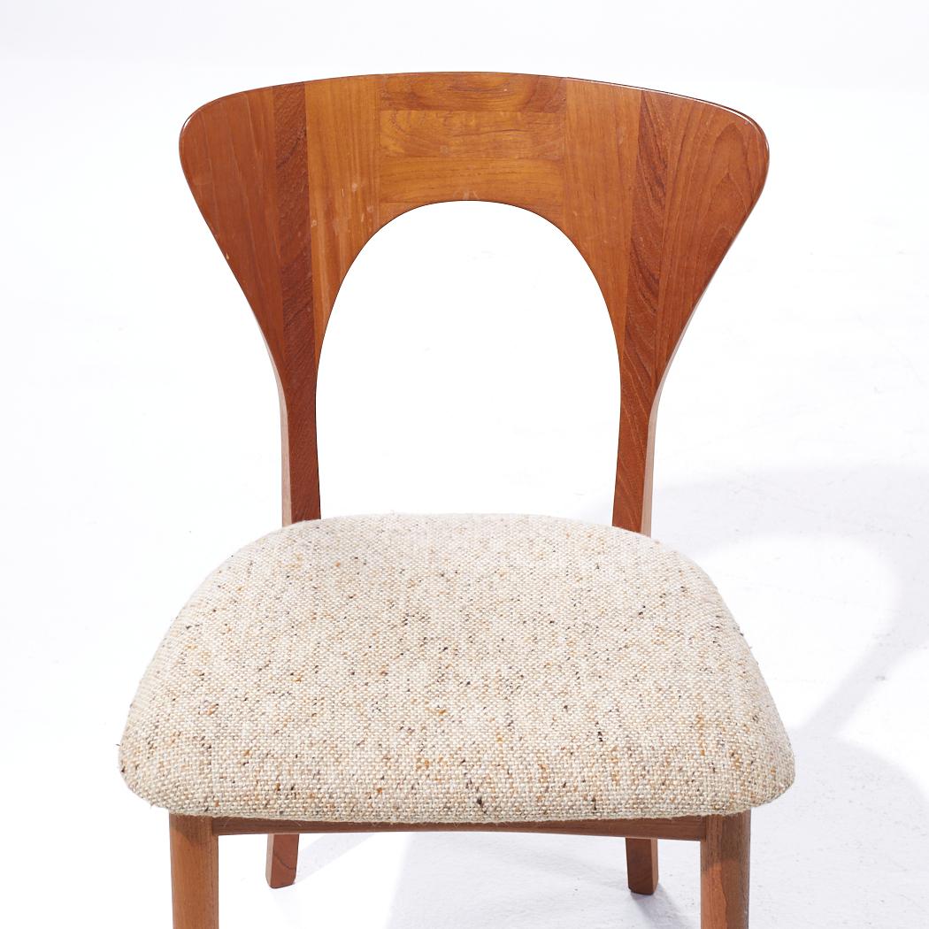 Niels Koefoed Hornslet Mid Century Danish Teak Peter Dining Chairs - Set of 6 For Sale 4