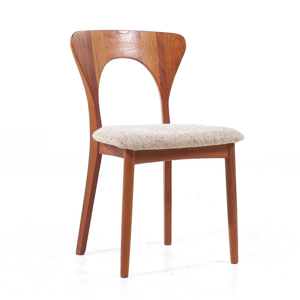 Niels Koefoed Hornslet Mid Century Danish Teak Peter Dining Chairs - Set of 6 In Good Condition For Sale In Countryside, IL