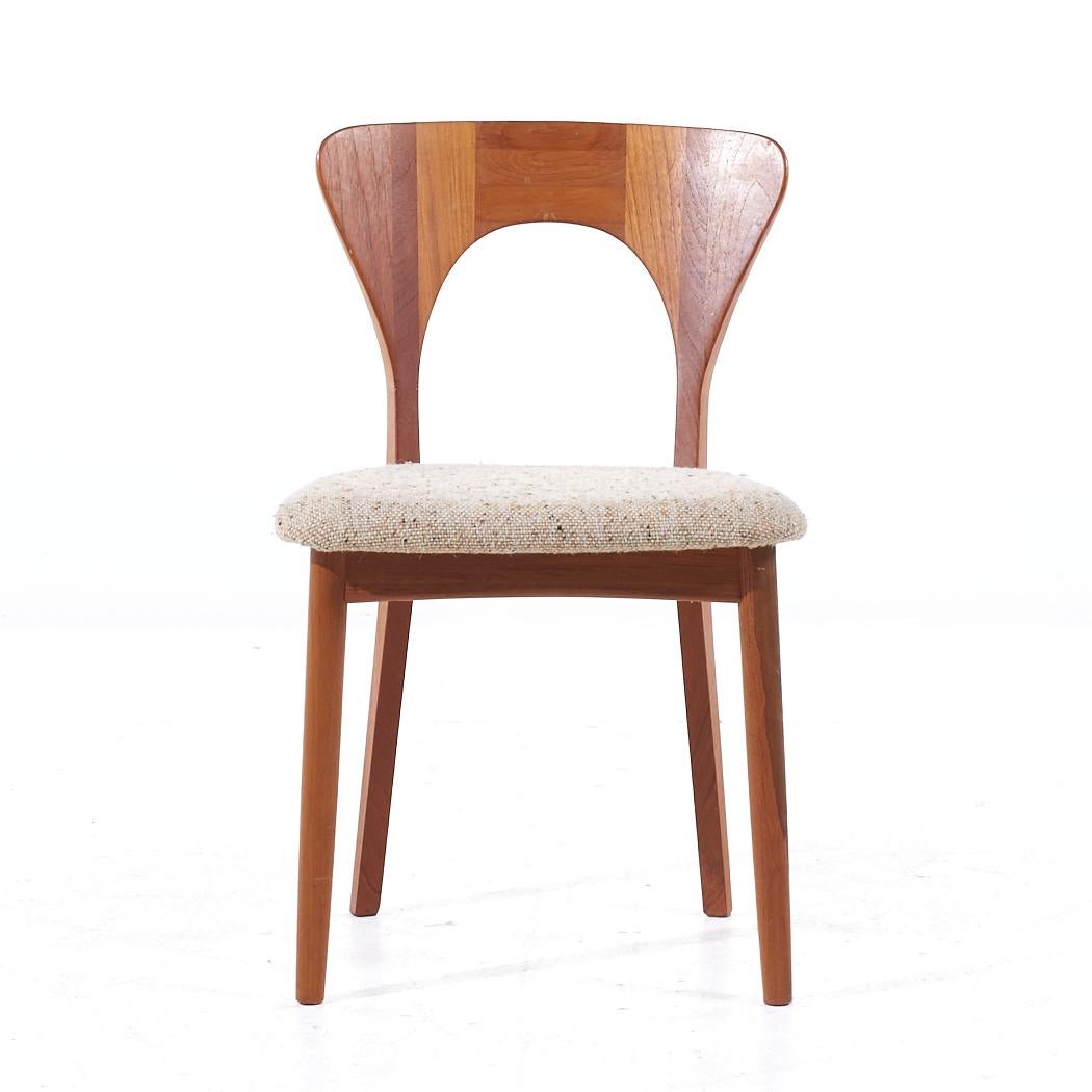 Late 20th Century Niels Koefoed Hornslet Mid Century Danish Teak Peter Dining Chairs - Set of 6 For Sale