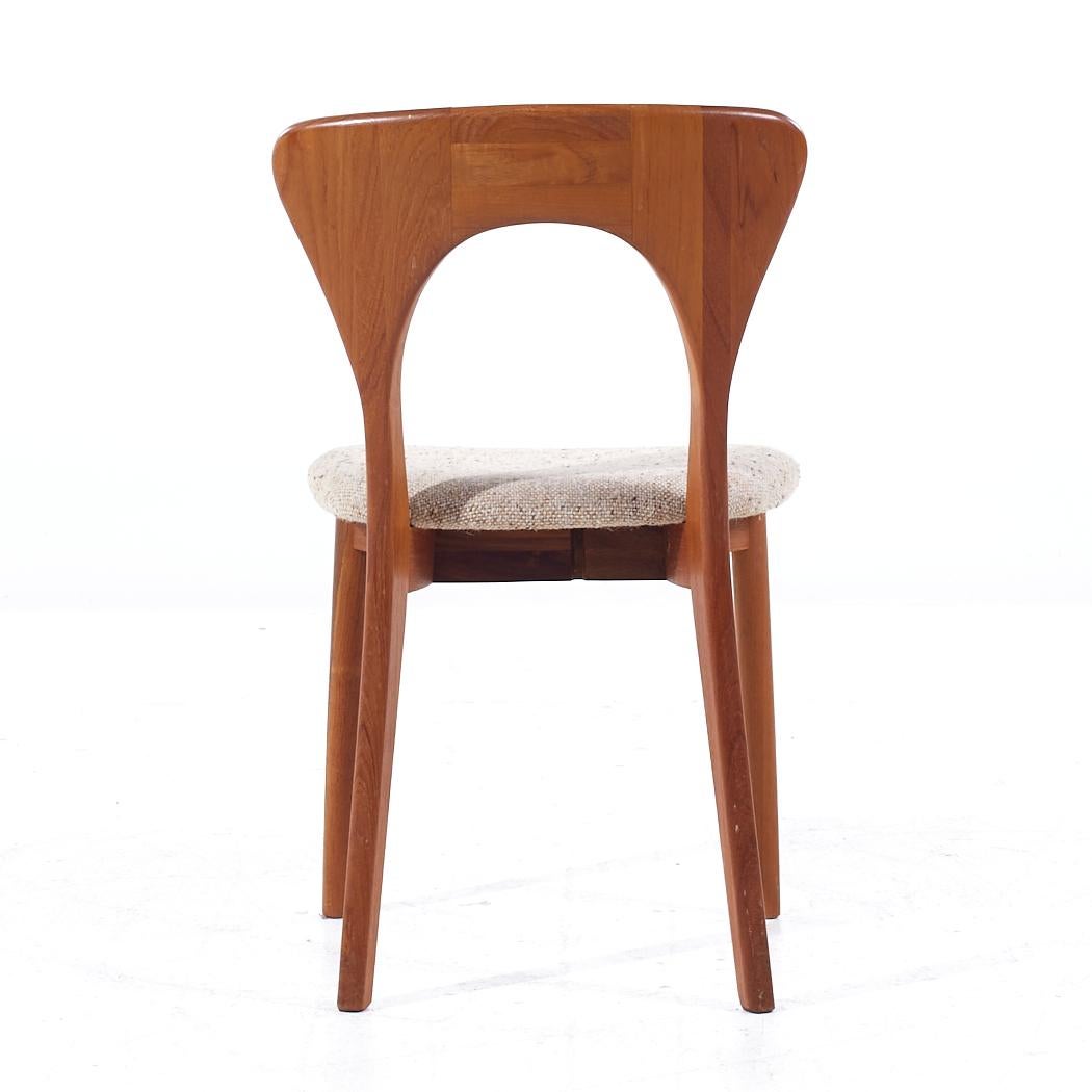 Niels Koefoed Hornslet Mid Century Danish Teak Peter Dining Chairs - Set of 6 For Sale 2