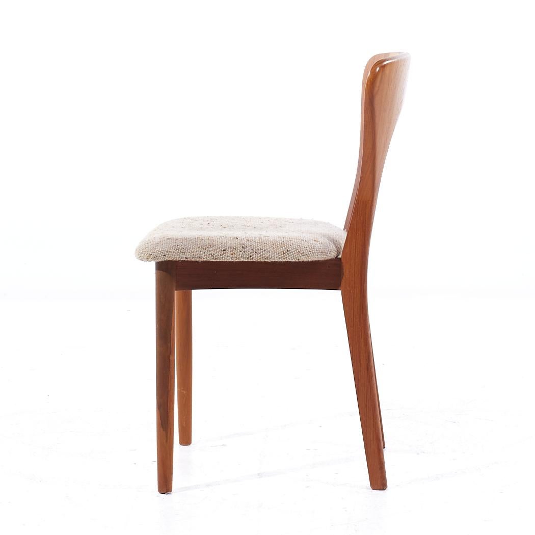 Niels Koefoed Hornslet Mid Century Danish Teak Peter Dining Chairs - Set of 6 For Sale 3