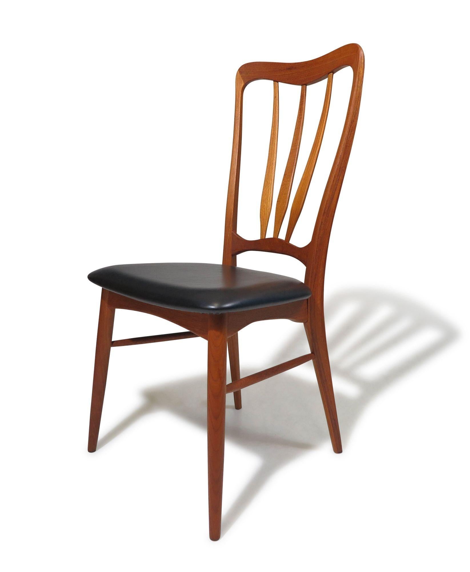 Oiled Niels Koefoed Ingrid Teak Danish Dining Chairs, Set of Ten For Sale