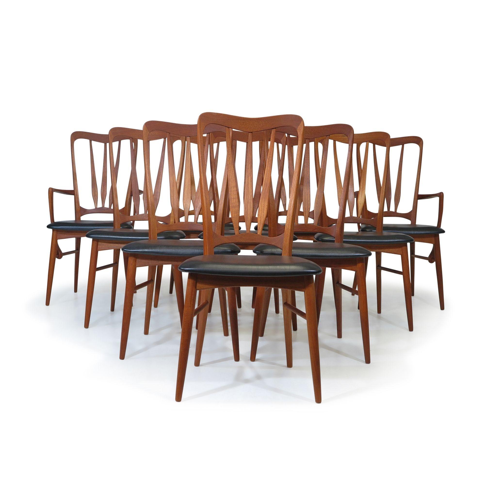 Niels Koefoed Ingrid Teak Danish Dining Chairs, Set of Ten For Sale 3