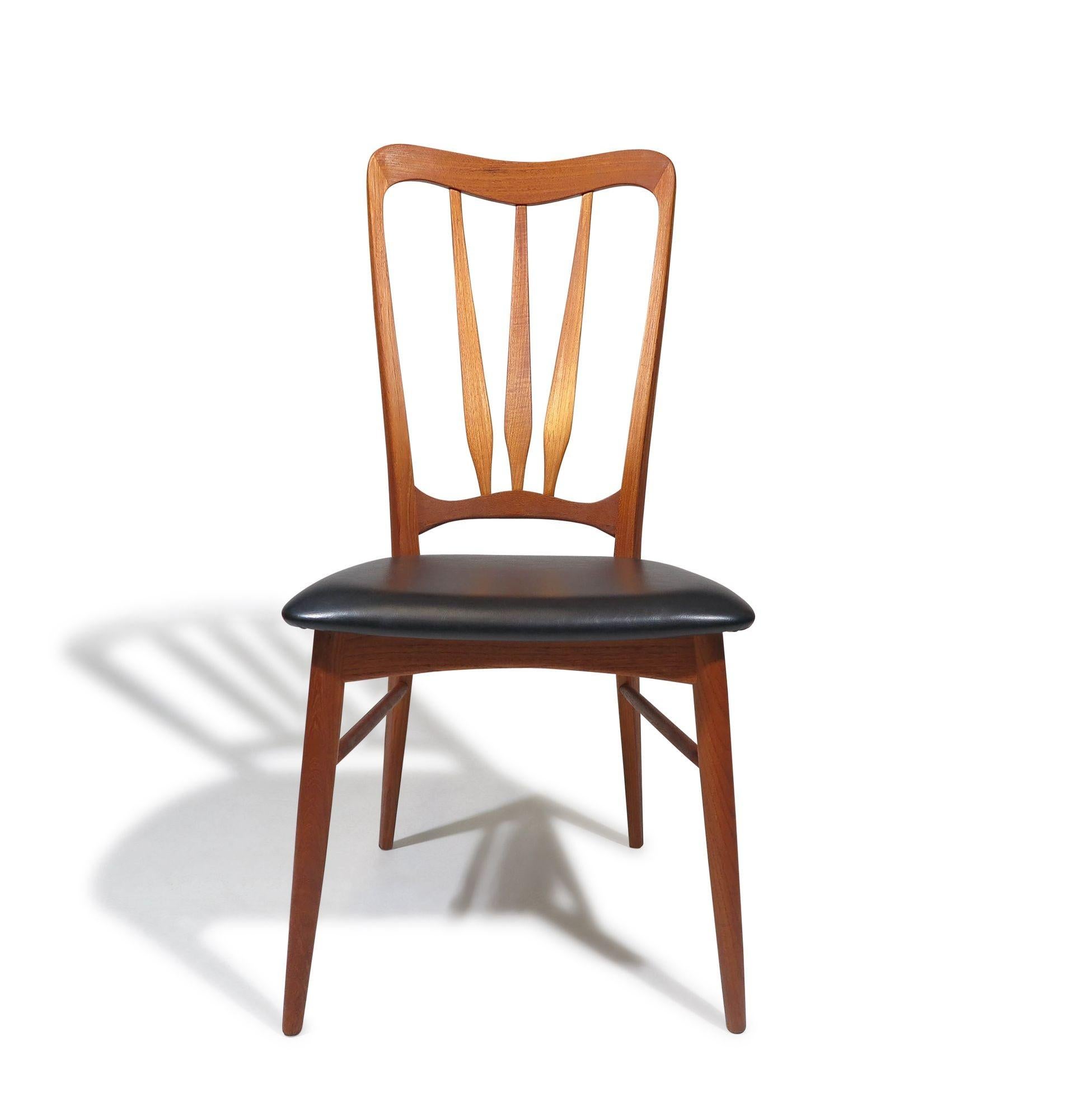 Niels Koefoed Ingrid Teak Danish Dining Chairs, Set of Ten For Sale 4