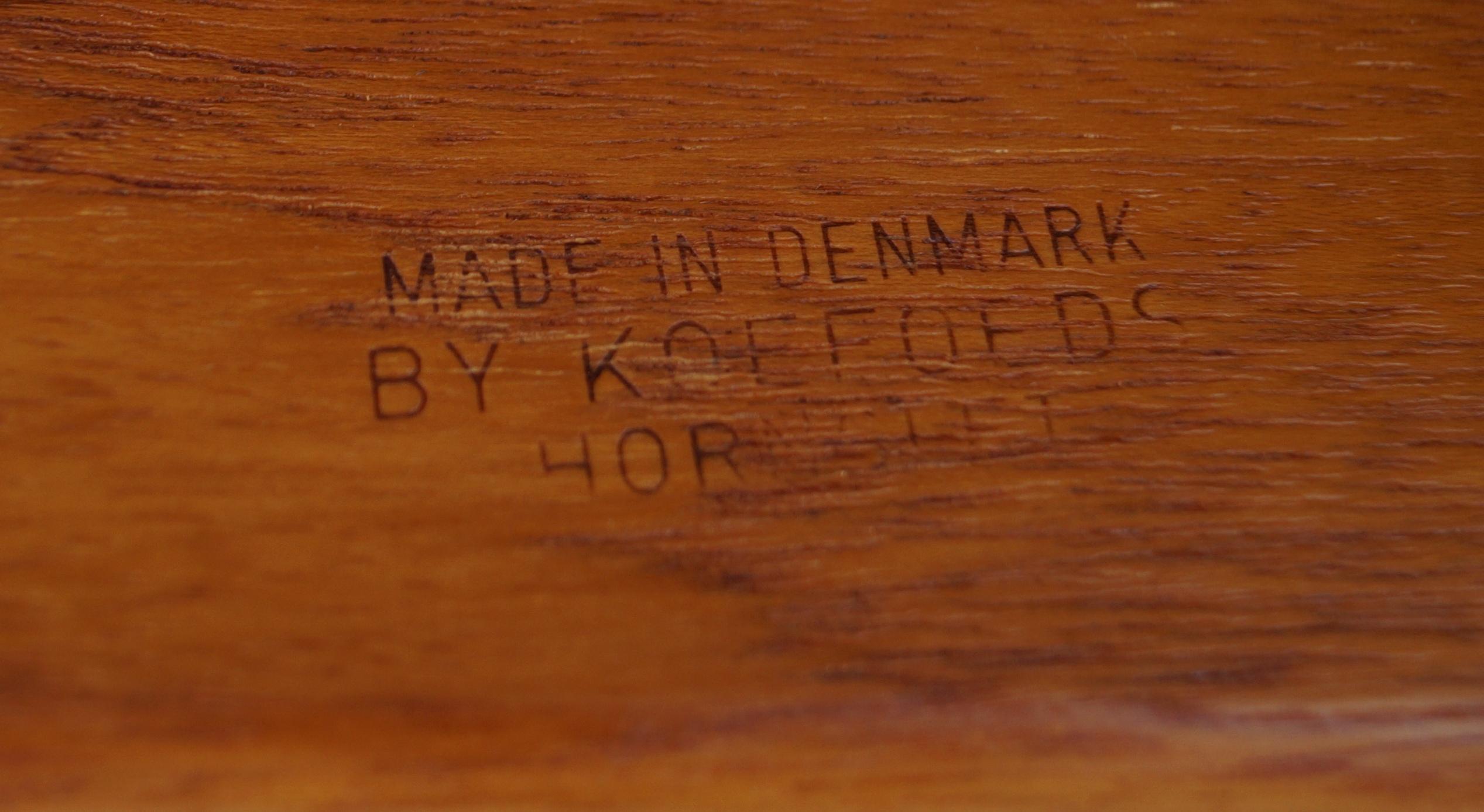 Niels Koefoed Koefoeds Hornslet Ingrid - Sedie da pranzo moderne in teak, set di 8 sedie in vendita 3