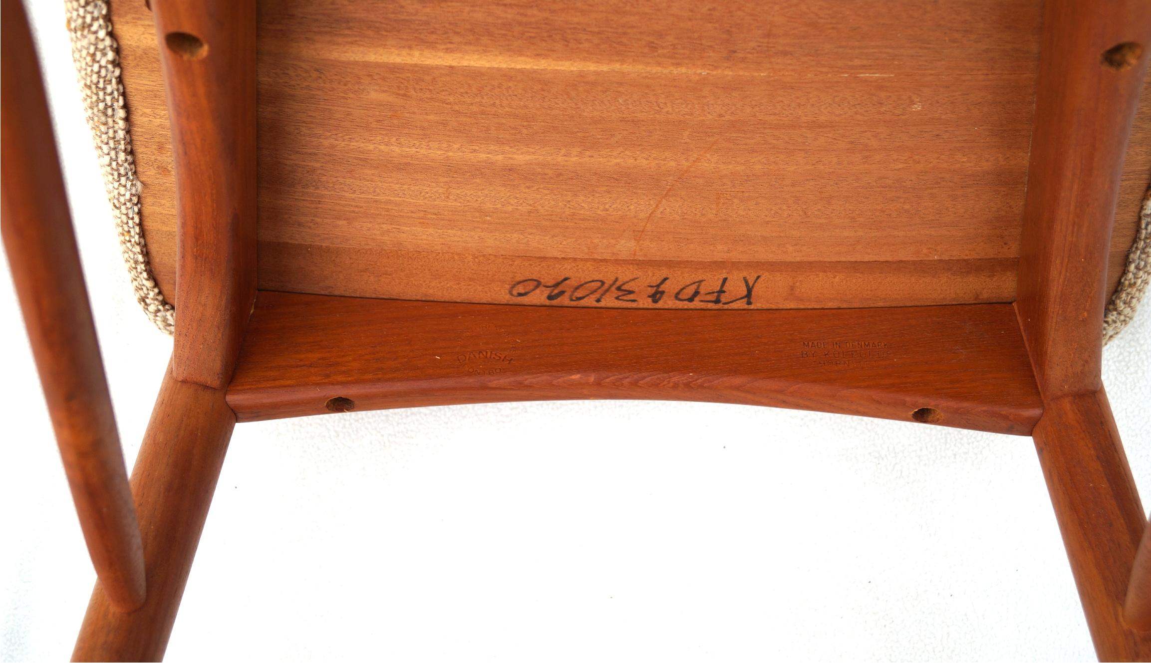 Niels Koefoed Koefoeds Hornslet Ingrid - Sedie da pranzo moderne in teak, set di 8 sedie in vendita 6