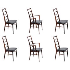 Niels Koefoed "Lis" Brazilian Rosewood & Leather Dining Chairs