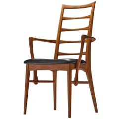 Niels Koefoed 'Lis' Chair in Black Leather and Teak