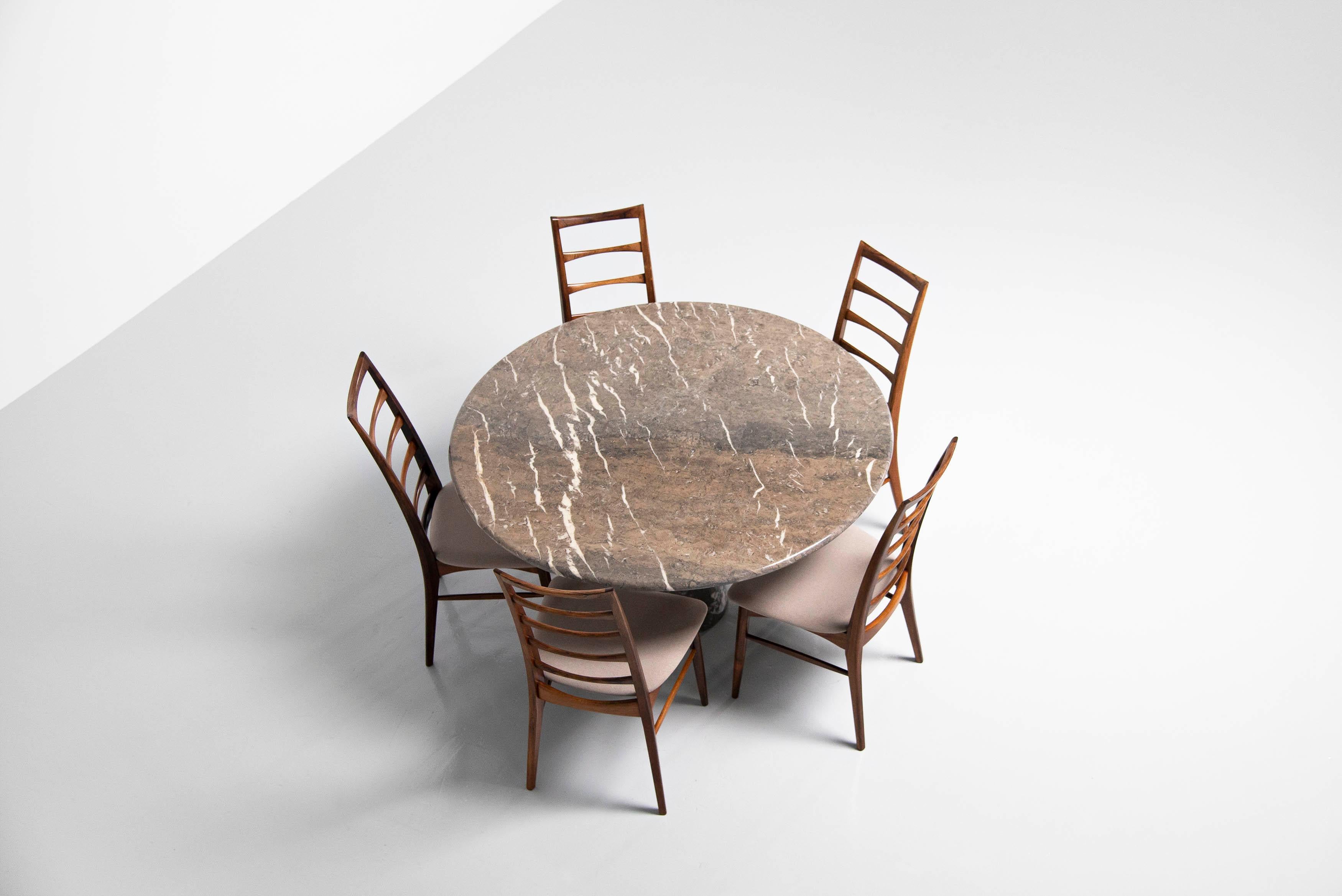 Niels Koefoed Lis Rosewood Dining Chairs, Denmark, 1961 5